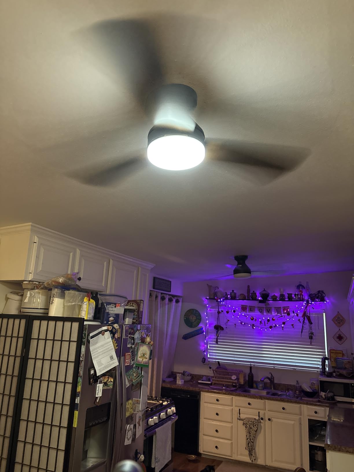 Ceiling Fans with Lights, 42 inch Low Profile Ceiling Fan with Light and Remote Control, Flush Mount, Reversible, 3CCT, Dimmable, Noiseless, White Ceiling Fan for Bedroom, Indoor/Outdoor Use customer photo 1