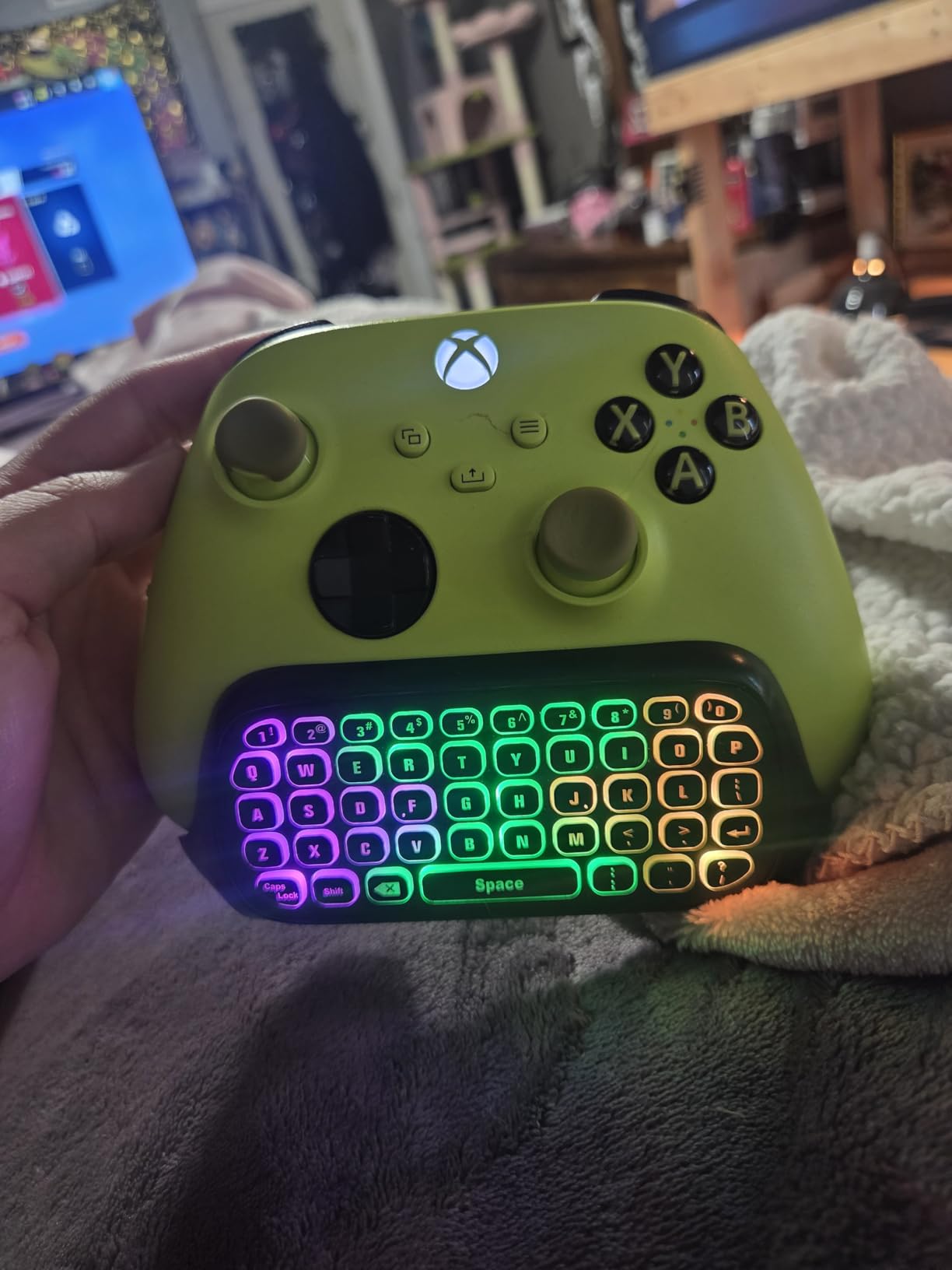 MoKo RGB Backlight Keyboard for Xbox One Controller, Xbox Series X/S, Wireless Chatpad Keypad w/ 2.4G Receiver, Xbox Accessories for Xbox One S/Elite customer photo 2