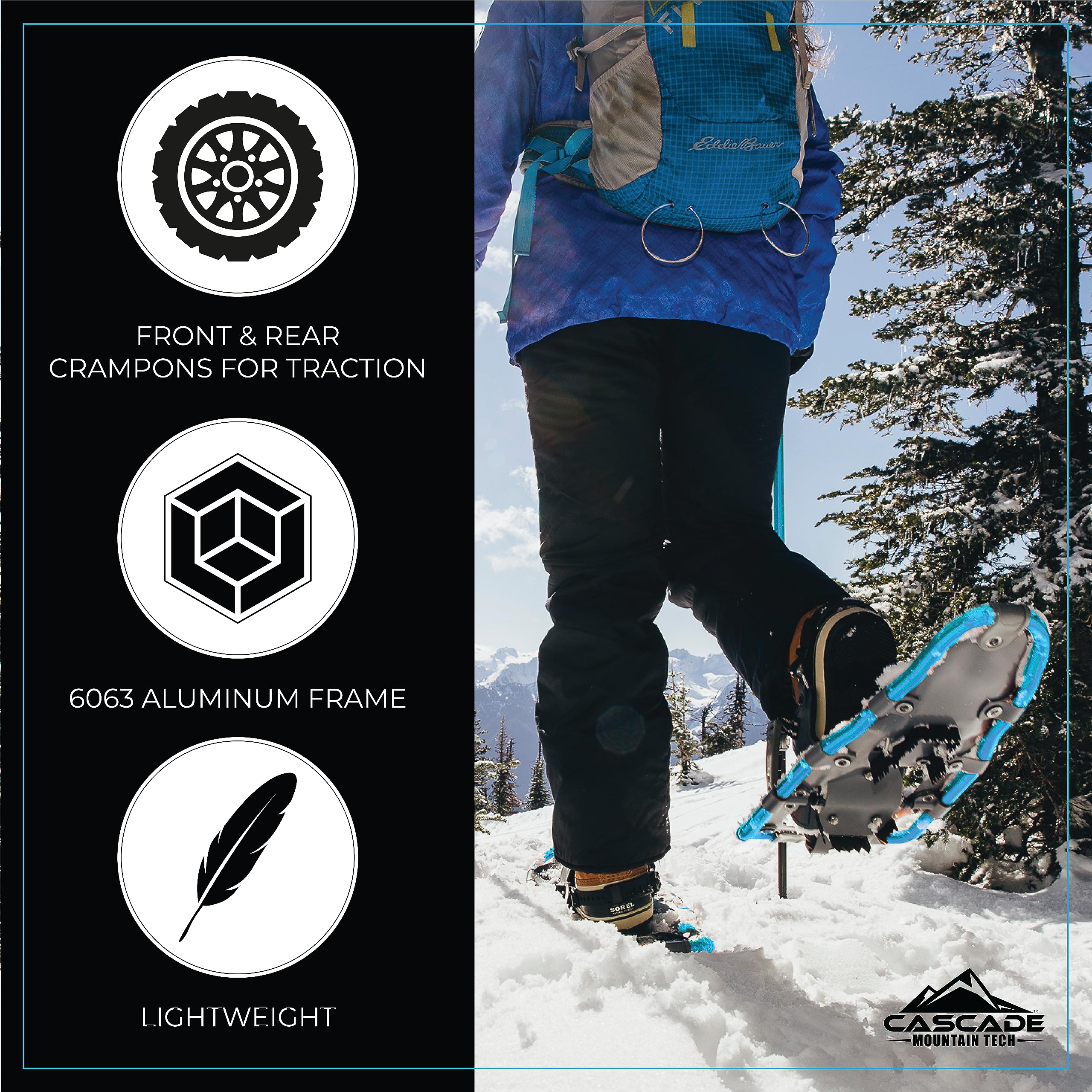 Cascade Mountain Tech Lightweight Aluminum Frame Snowshoe Set customer photo 2