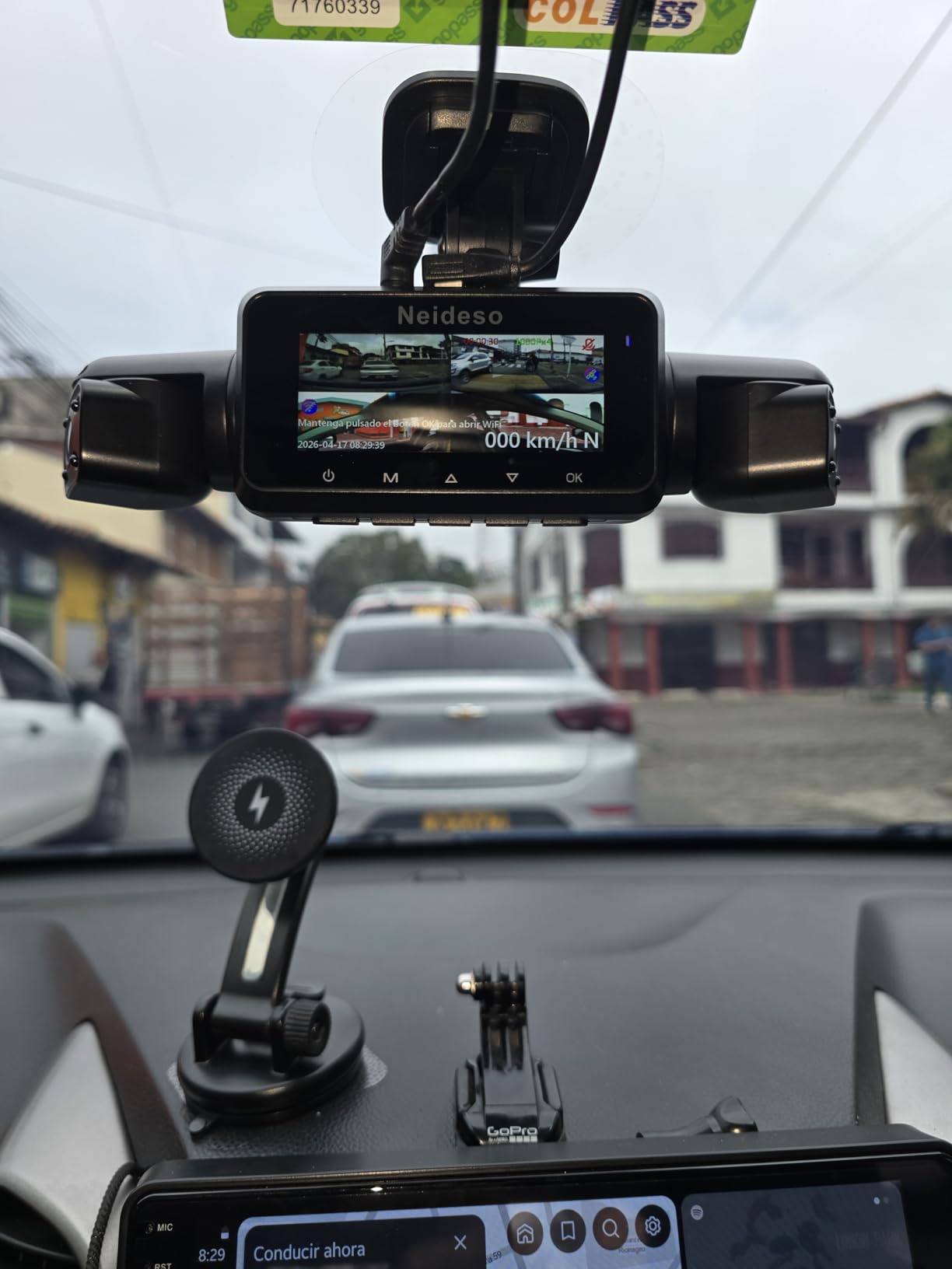 Neideso 360 Degree Dash Cam Front and Rear Inside, 4 Channel FHD 4 * 1080P, Wi-Fi GPS Voice Control Car Camera, Front 2K+1080P*2 Dash Camera for Cars, with 64GB SD Card, Night Vision, 24H Parking Mode (N300) customer photo 2