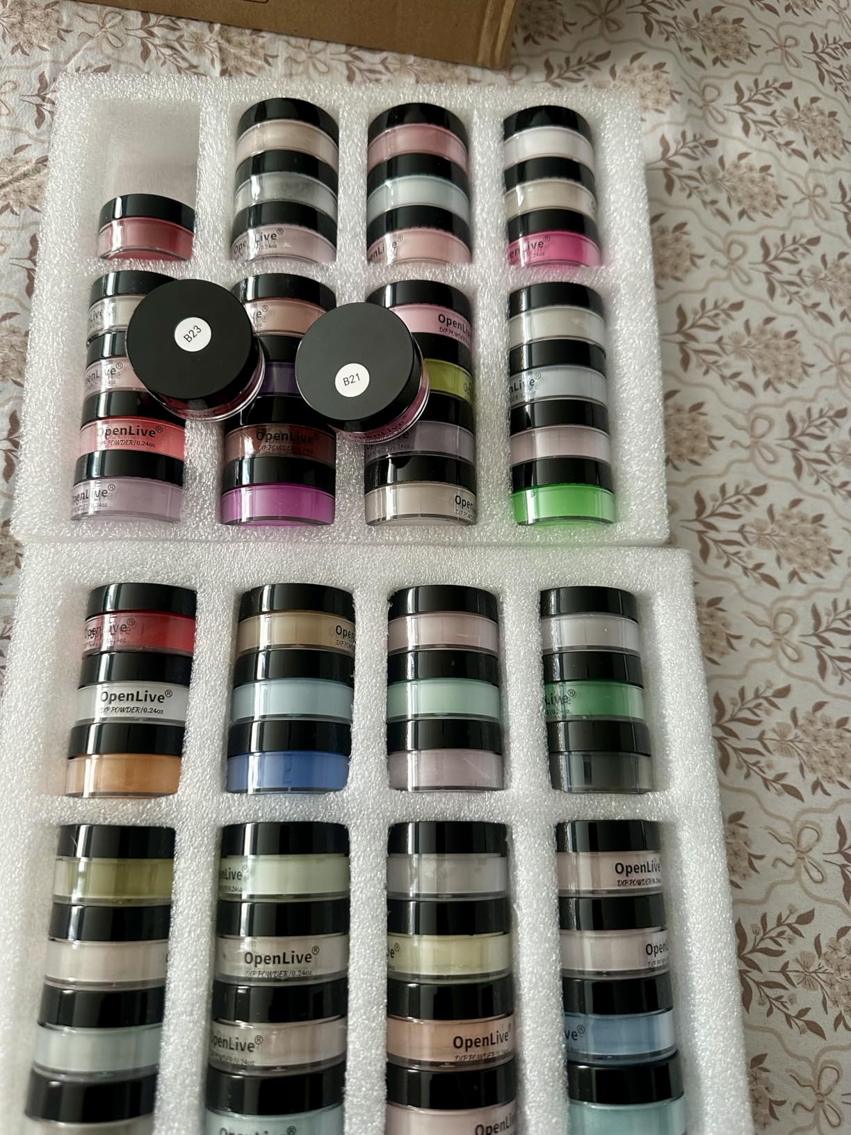 OpenLive Dip Powder Nail Kit - 56 Colors Nail Dip Powder Starter Kit, Quick Drying, for Home Salon Dipping Manicure customer photo 2