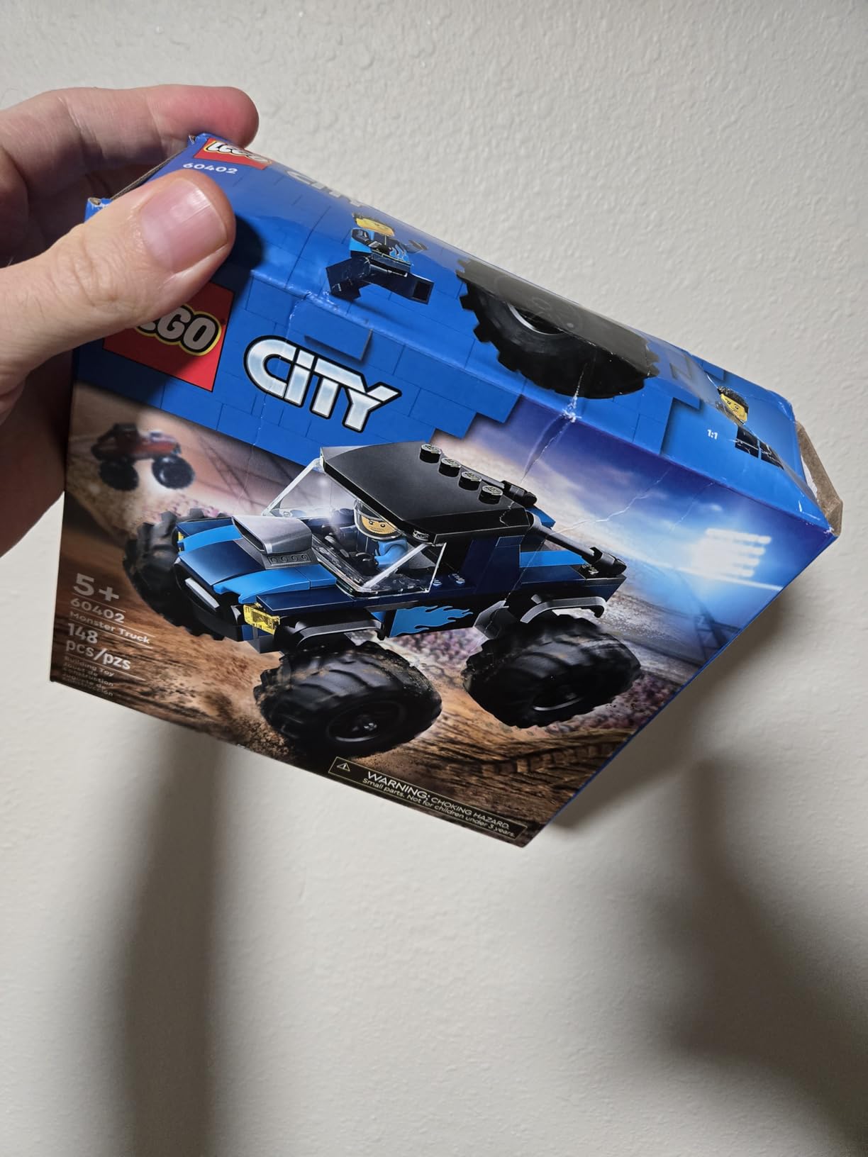 LEGO City Blue Monster Truck Off-Road Toy Playset with a Driver Minifigure, Imaginative Toys for Kids, Fun Gift for Boys and Girls Aged 5 Plus, Mini Monster Truck, 60402 customer photo 1
