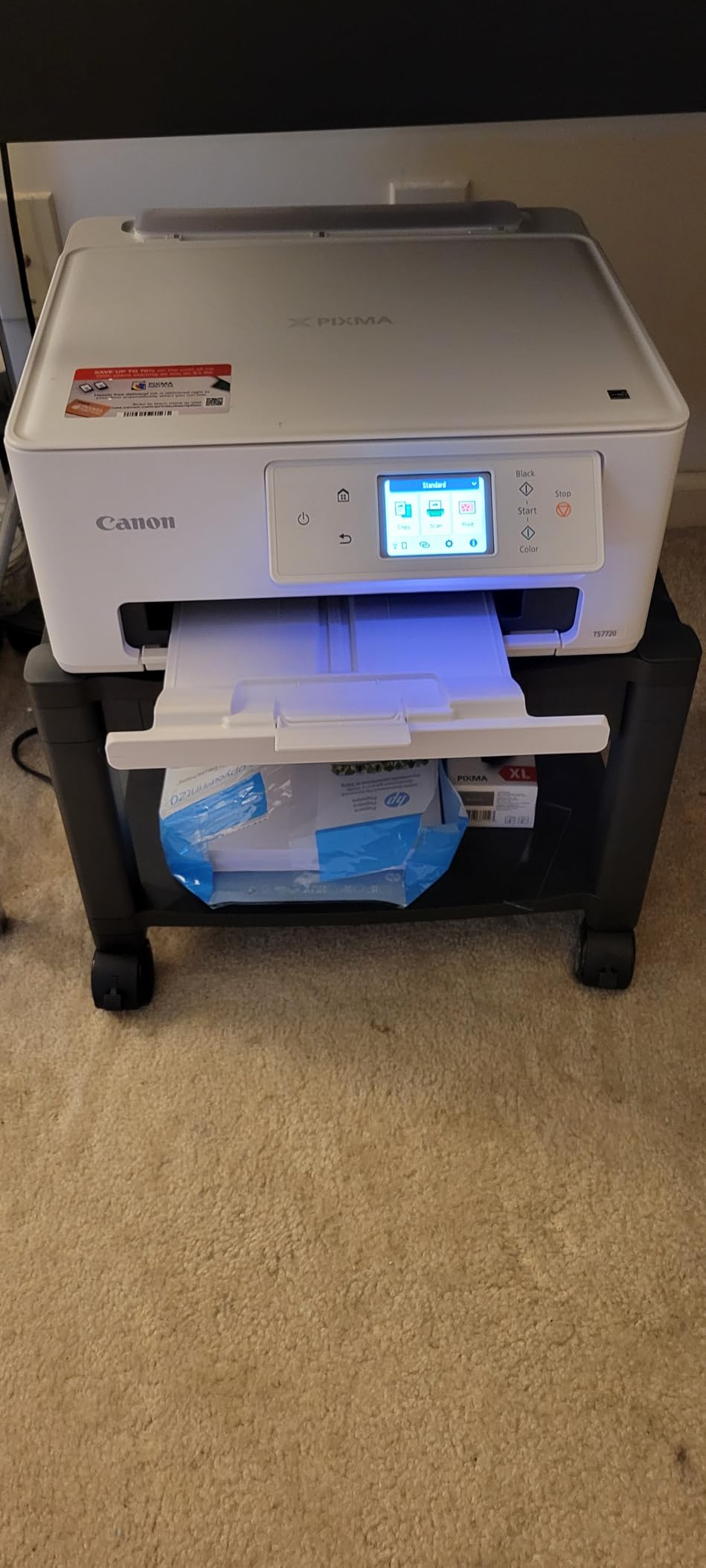 Canon PIXMA TS7720 Wireless All-in-One Color Inkjet Printer - Print, Copy, Scan - Auto Duplex, 15/10 PPM, 2.7 inch Touchscreen, Compact Home Photo Printer with Easy Setup customer photo 1