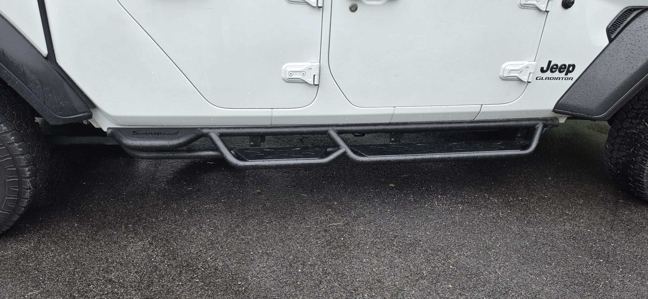 SMANOW Wheel to Wheel Running Boards Compatible with 2020-2026 Jeep Gladiator Jt 4 Door, Bed Access Nerf Bars, Side Steps Made with Carbon Steel, Drop-Down Steps. customer photo 1