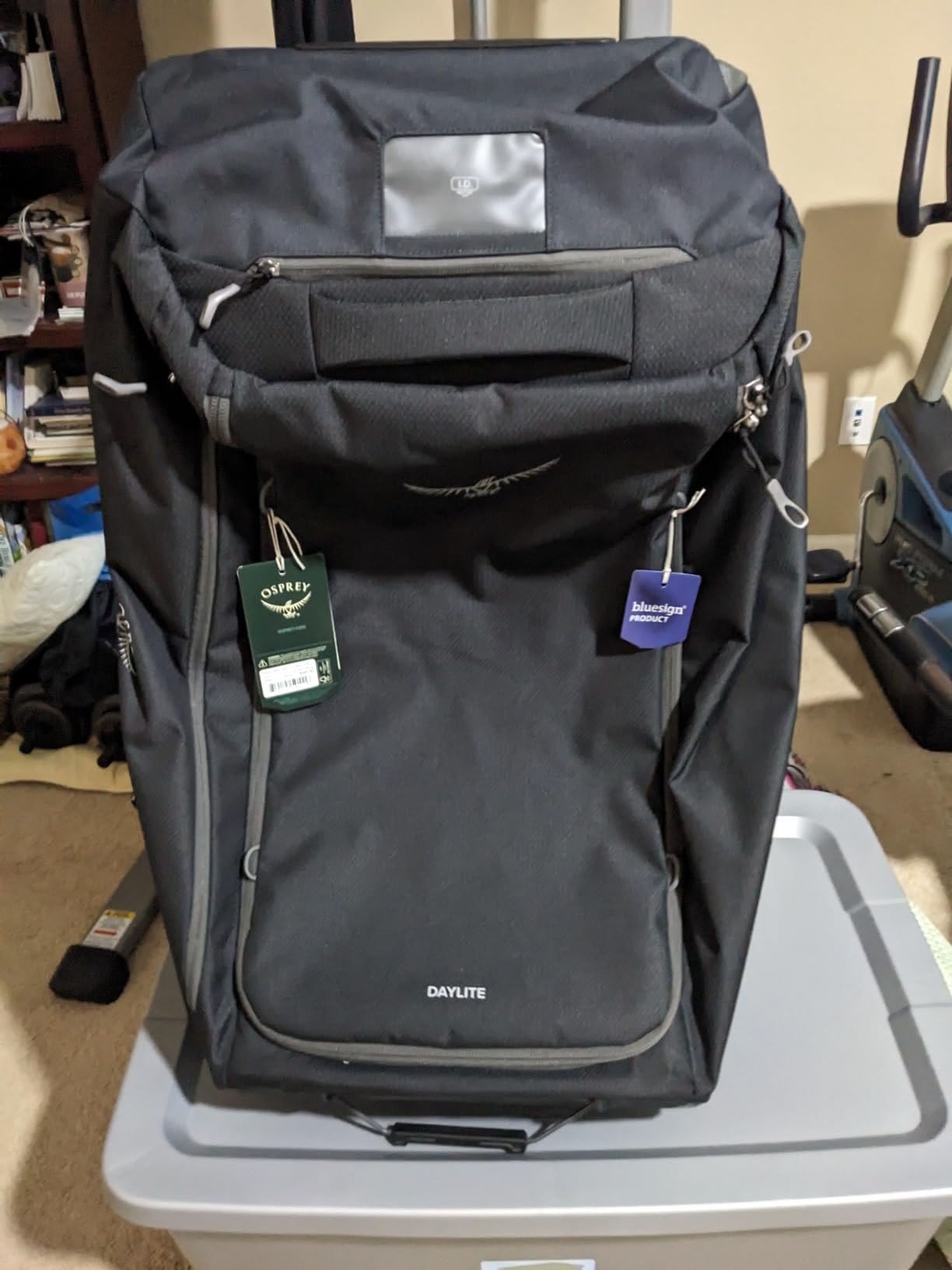 Osprey Daylite 85L Wheeled Collapsible Travel Duffel Bag - Lightweight Rolling Suitcase, Blue Spikemoss/Alkaline customer photo 1