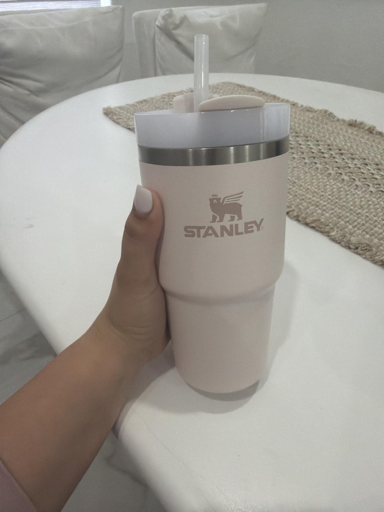 Stanley Quencher H2.0 Tumbler with Straw 20 oz | Flowstate 3-Position Lid | Cup Holder Compatible for Travel | Insulated Stainless Steel Cup | BPA-Free | Rose Quartz 2.0 customer photo 1