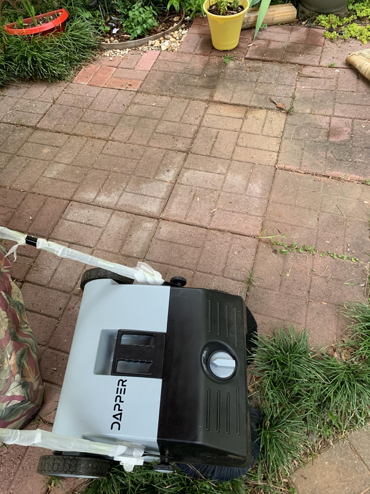 Dapper Supply Walk-Behind Outdoor Hand Push Floor Sweeper, 36