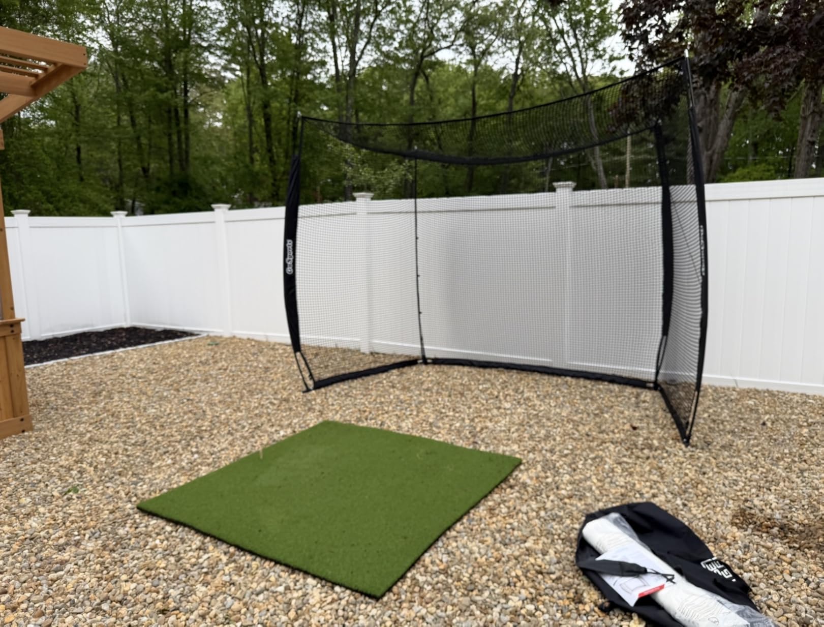 Range Cage 10 ft x 8 ft Golf Net Cage - Indoor & Outdoor Golf Practice Net for Full Swing Training and Home Golf Simulator Setups customer photo 1