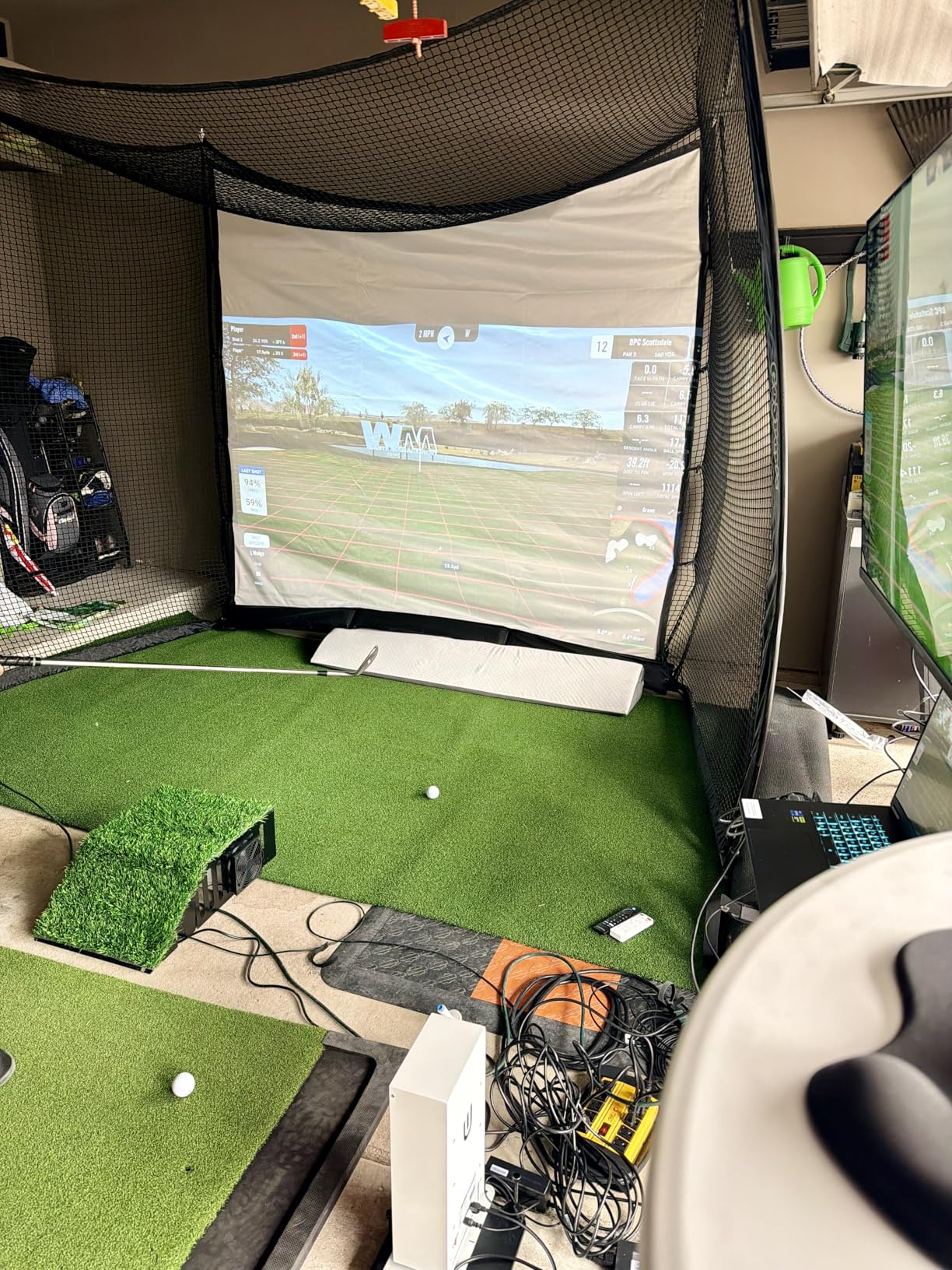 Range Cage 10 ft x 8 ft Golf Net Cage - Indoor & Outdoor Golf Practice Net for Full Swing Training and Home Golf Simulator Setups customer photo 2