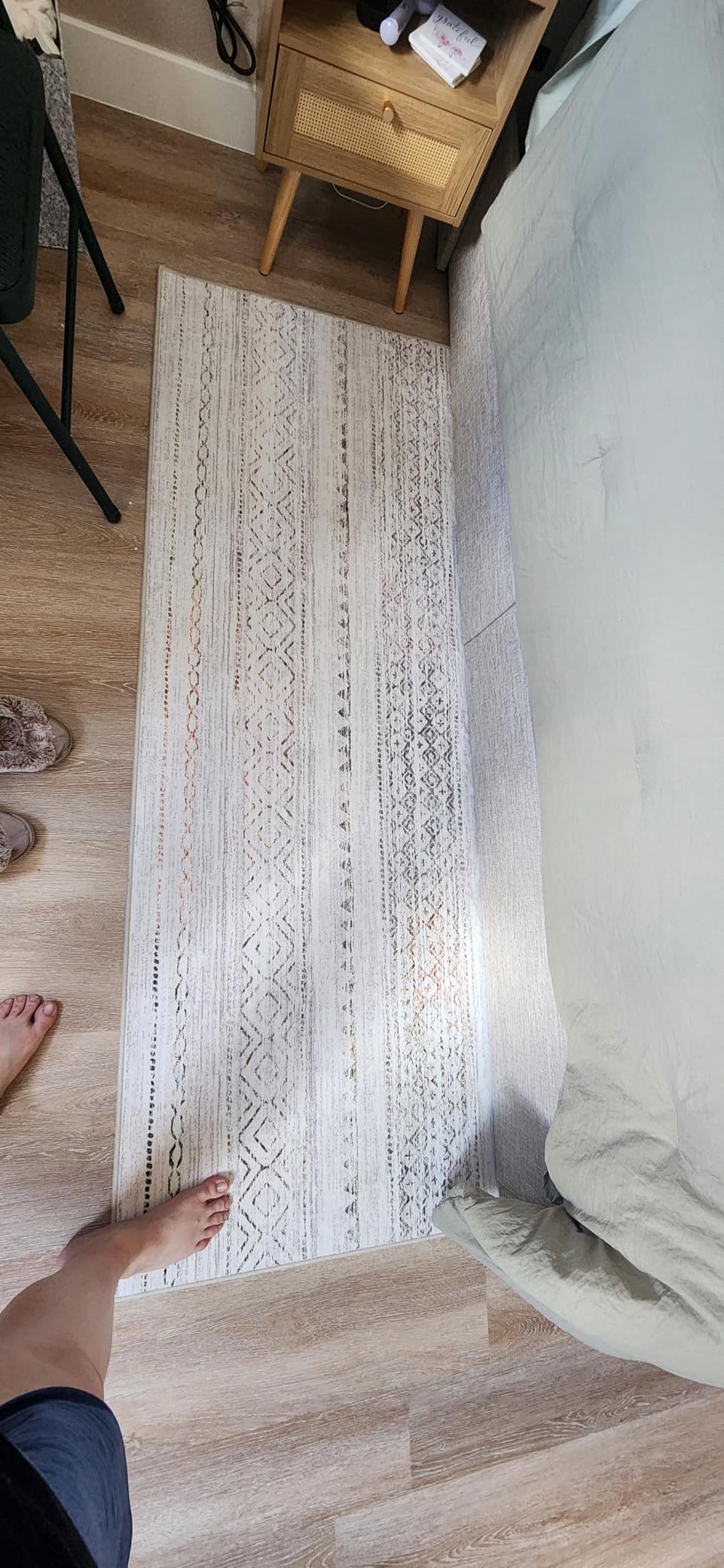 Nakagishi Area Rug Living Room Rugs: 5x7 Machine Washable Boho Large Neutral Farmhouse Stain Resistant Moroccan Indoor Floor Carpet for Bedroom Nursery Dorm Classroom Playroom Dining Room Home- Brown customer photo 2