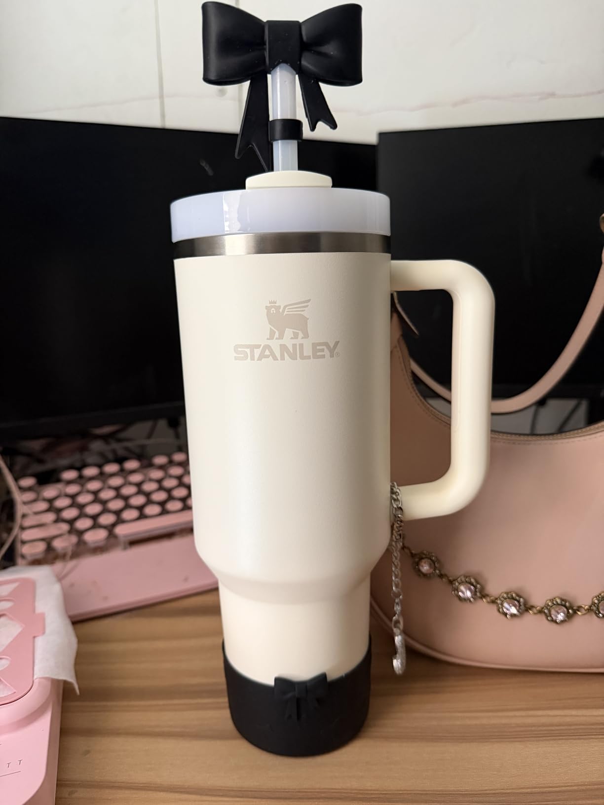 Stanley Quencher H2.0 Tumbler with Handle and Straw 40 oz | Flowstate 3-Position Lid | Cup Holder Compatible | Insulated Stainless Steel | Peony customer photo 1