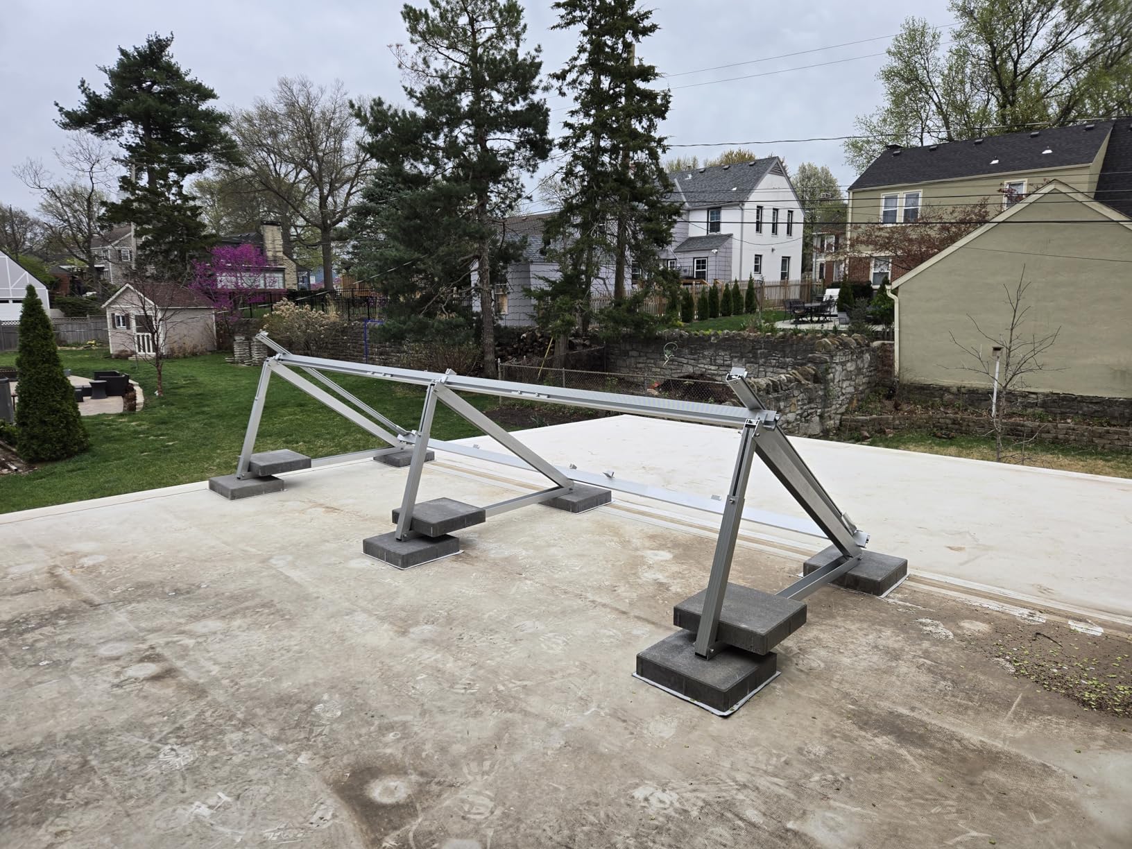 Solar Panel Mounting Brackets Kit System Adjustable 30-45 Degree Aluminum Alloy Tilt Ground Mounted Bracket Rust Free Sturdy for 1-4pcs Solar Panels customer photo 1