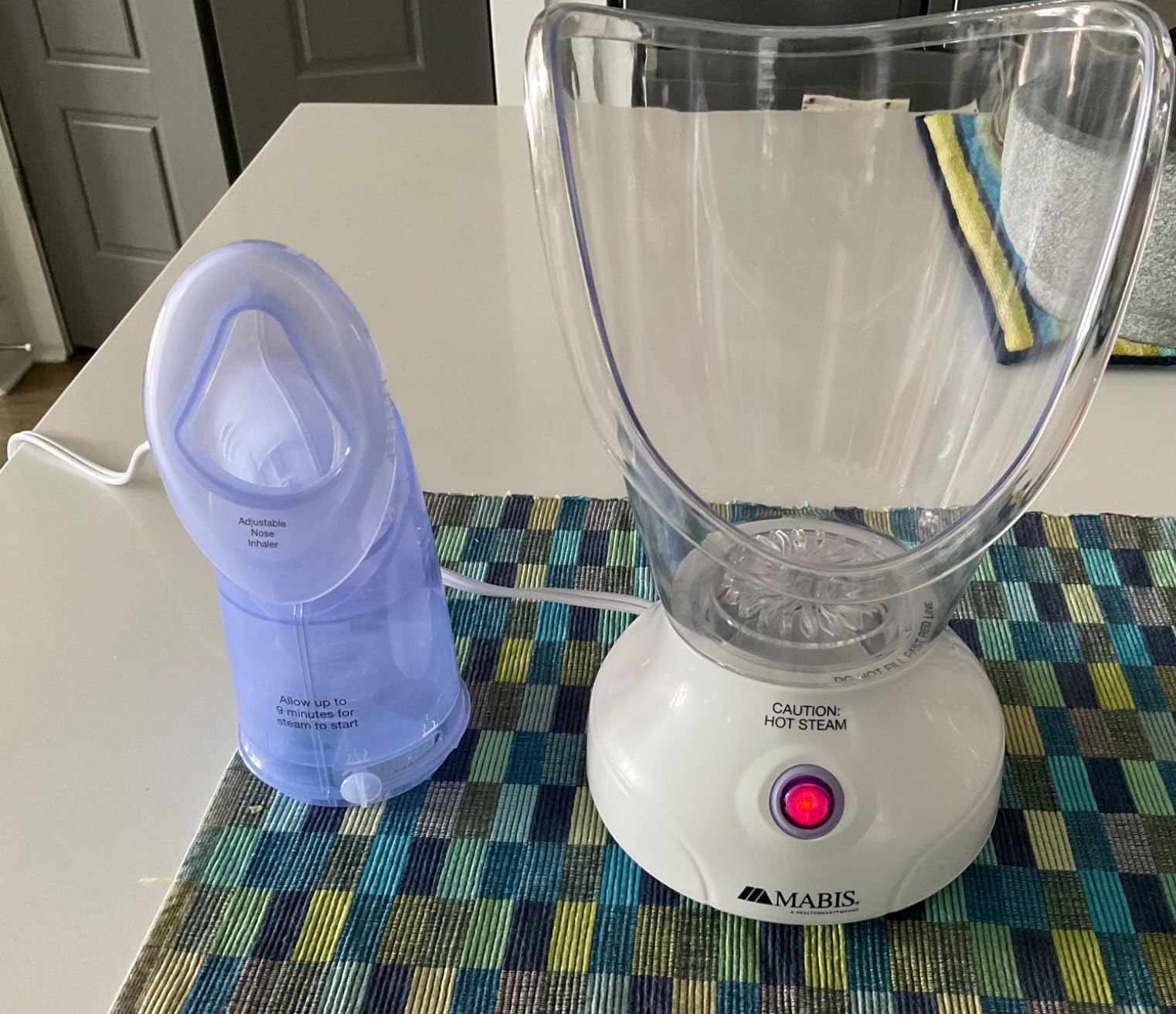 Mabis Steam Inhaler with Adjustable Facial & Nasal Mask (FSA/HSA) - Natural Vapor Inhaler Therapy for Sinus Relief, Skincare, & Pore Cleansing | Plug-in Vaporizer Humidifier - 60ml Liquid Capacity customer photo 1