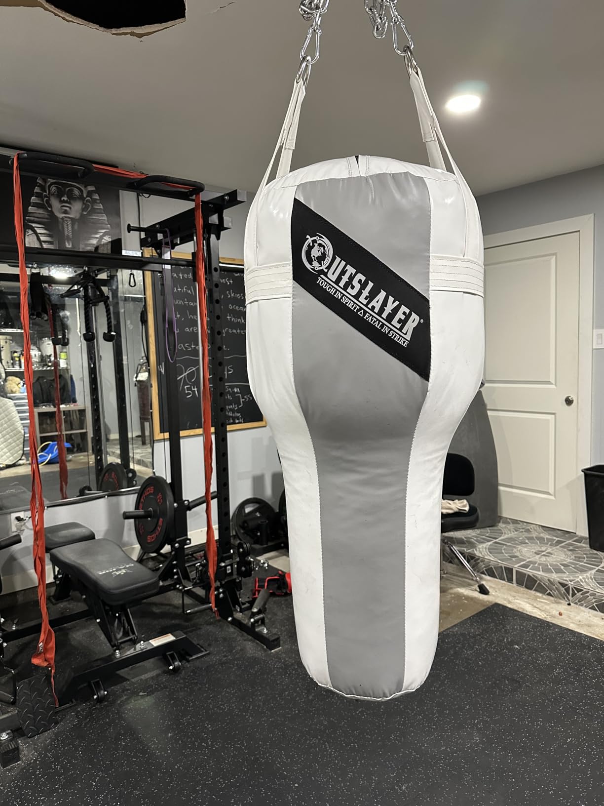 Outslayer Angle Uppercut Heavy Punching Bag for Boxing & MMA - Customizable Colors, Optional D-Ring, Unfilled/Soft Filled Choices - Made in USA customer photo 1