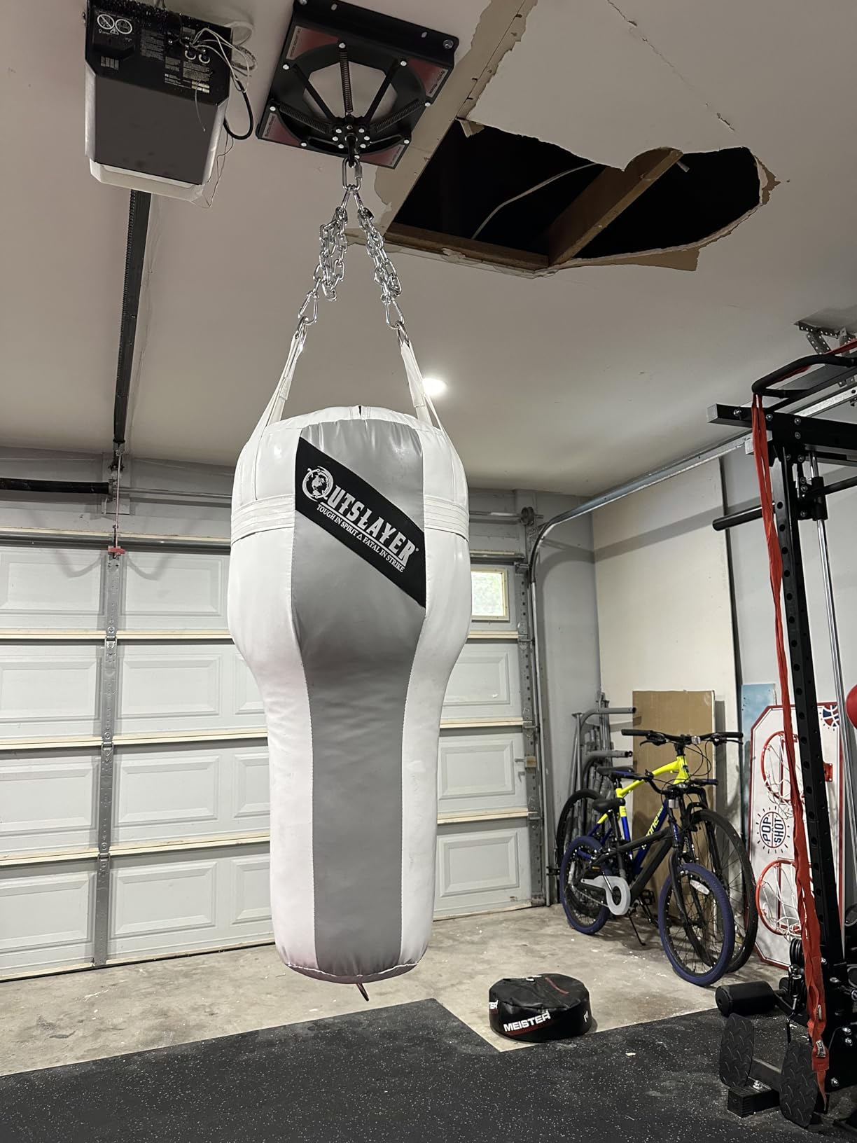 Outslayer Angle Uppercut Heavy Punching Bag for Boxing & MMA - Customizable Colors, Optional D-Ring, Unfilled/Soft Filled Choices - Made in USA customer photo 2