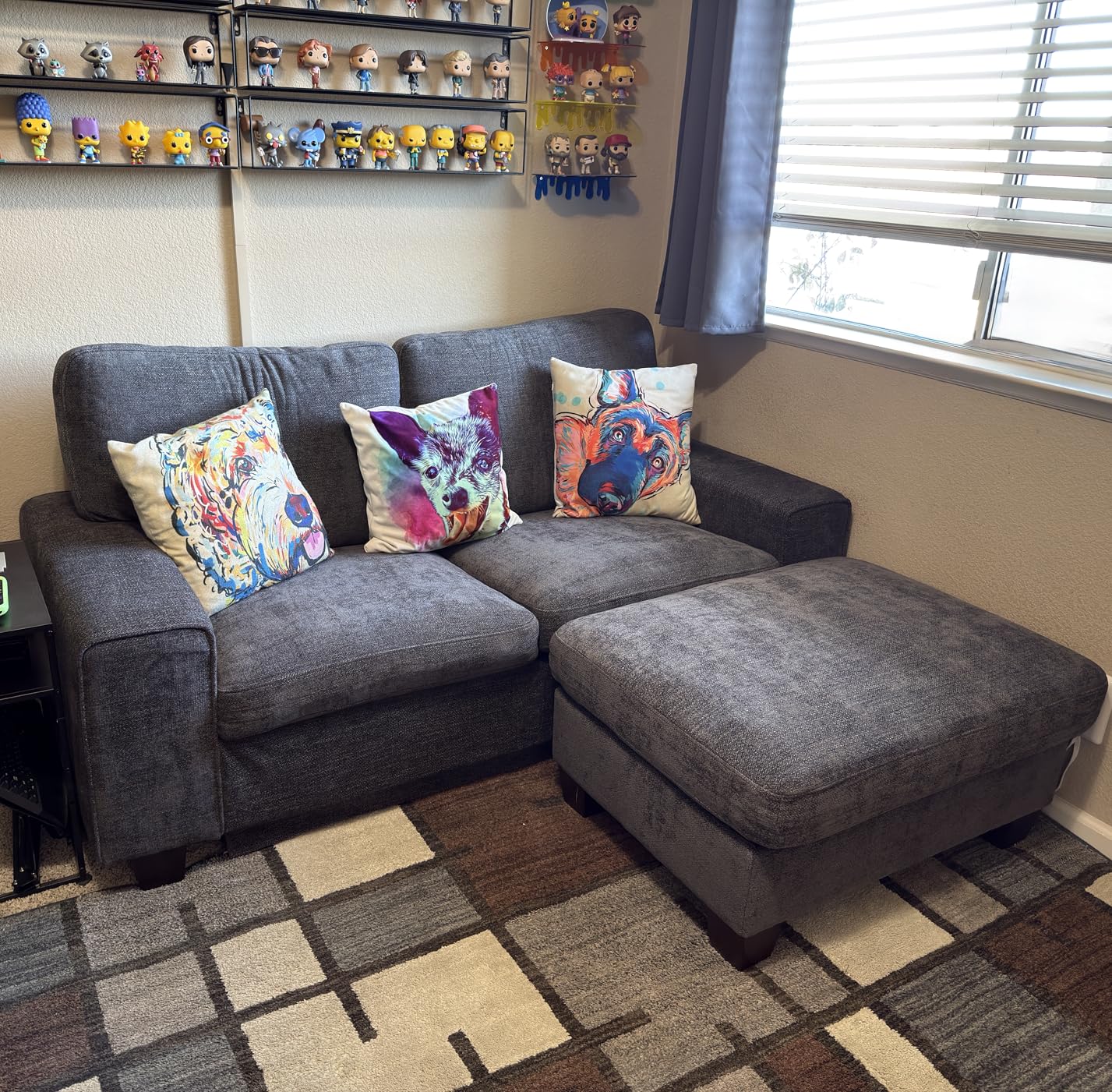 Modern Loveseat Sofa for Living Room, Chenille Recliner, Removable Cover, Pocket Spring Cushions, Solid Wood Frame, Easy Assembly for Small Spaces (71.25inch, Beige) customer photo 2