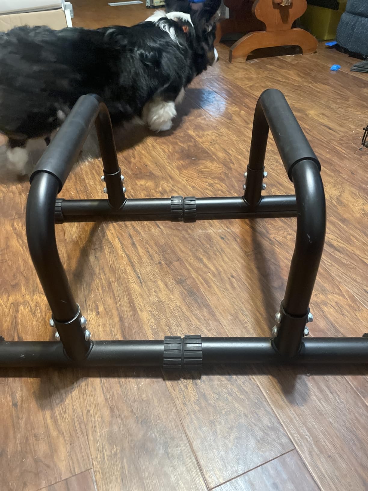 Push Up Bar, 12 Inch High Non-Slip Parallettes Bars & Dip Bars With Foam Handles, Heavy-Duty No Wobbling Calisthenics Equipment For Handstand, L-Sit, Gymnastics, Strength Training Home Gym Use customer photo 2