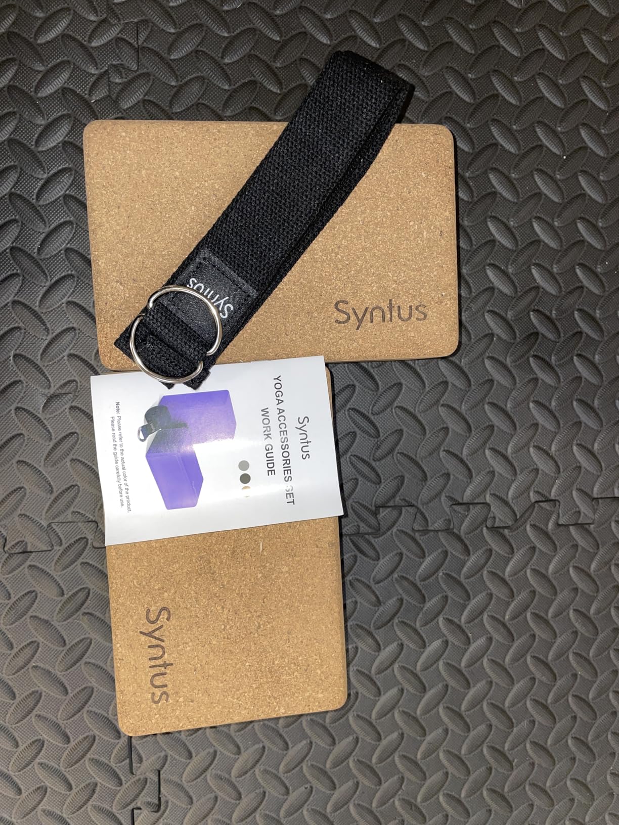 Syntus Yoga Block and Yoga Strap Set, 2 Soft Non-Slip Yoga Blocks 9x6x4 inches, 8FT Metal D-Ring Strap for Yoga, General Fitness, Pilates, Stretching and Toning customer photo 1