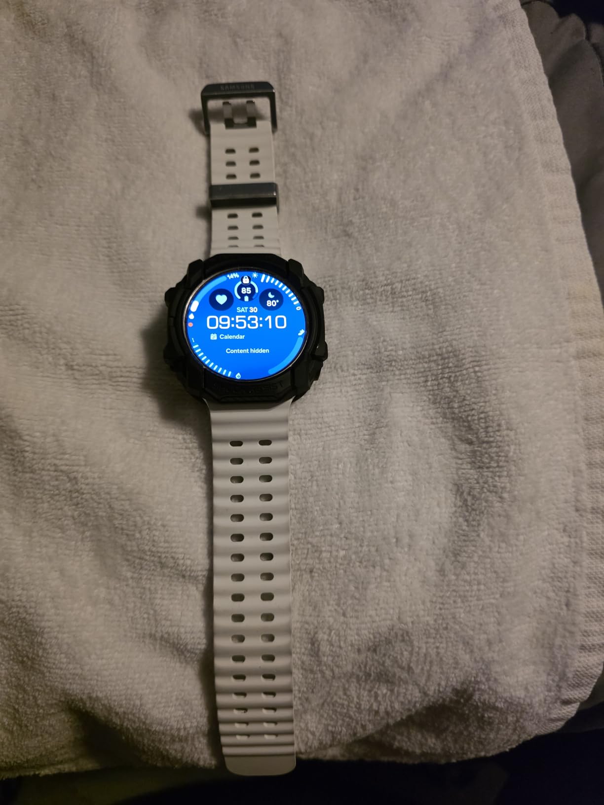 Spigen Rugged Armor Designed for Samsung Galaxy Watch 7 44mm Case Durable TPU Cover (2024) - Matte Black customer photo 2