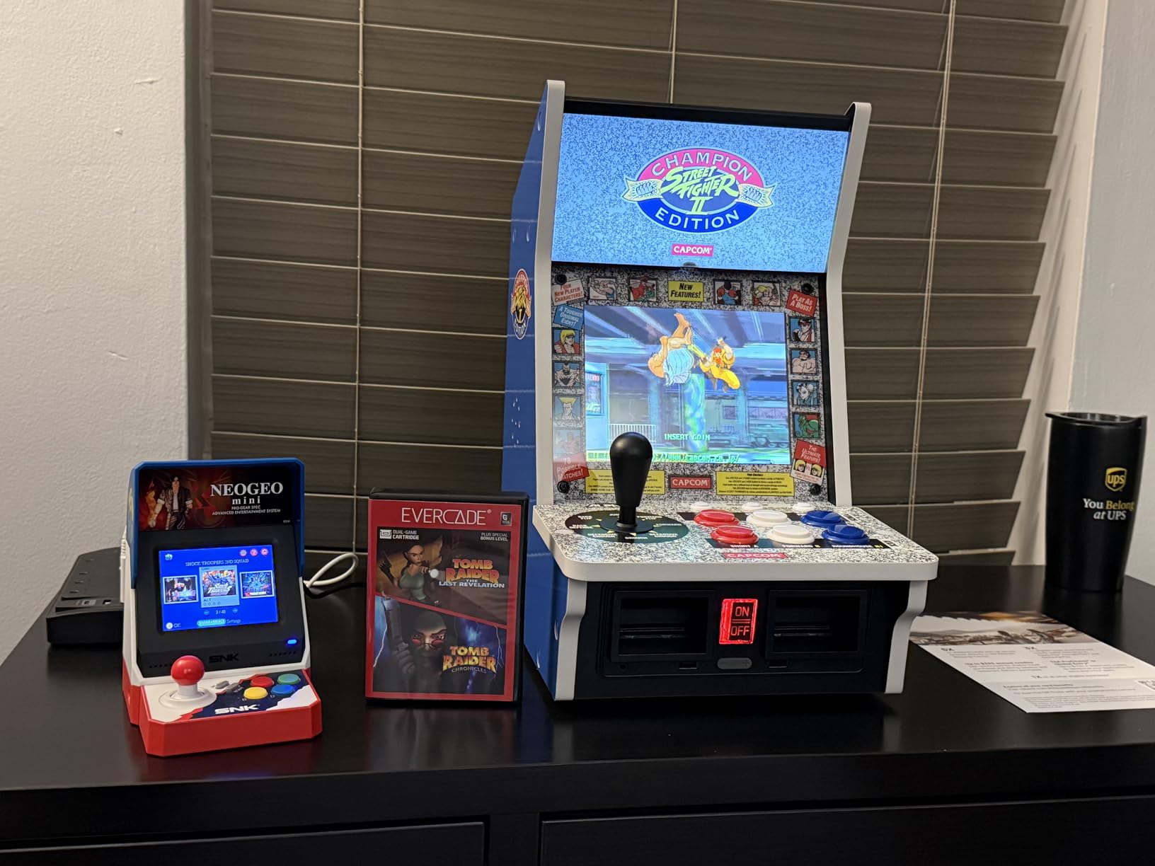 Evercade Alpha Mega Man Bartop Arcade - Pre-assembled unit with Competition-Grade Arcade Controls + 8