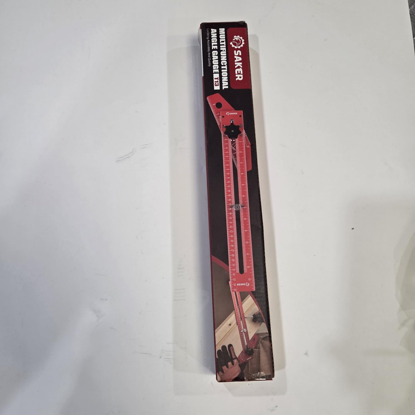 Saker Woodworking Scriber Marking Line Ruler, Adjustable Aluminum Alloy Sliding T-Square Ruler,Precision Line Drawing aid Ruler with Angle Adjustment Scale customer photo 1