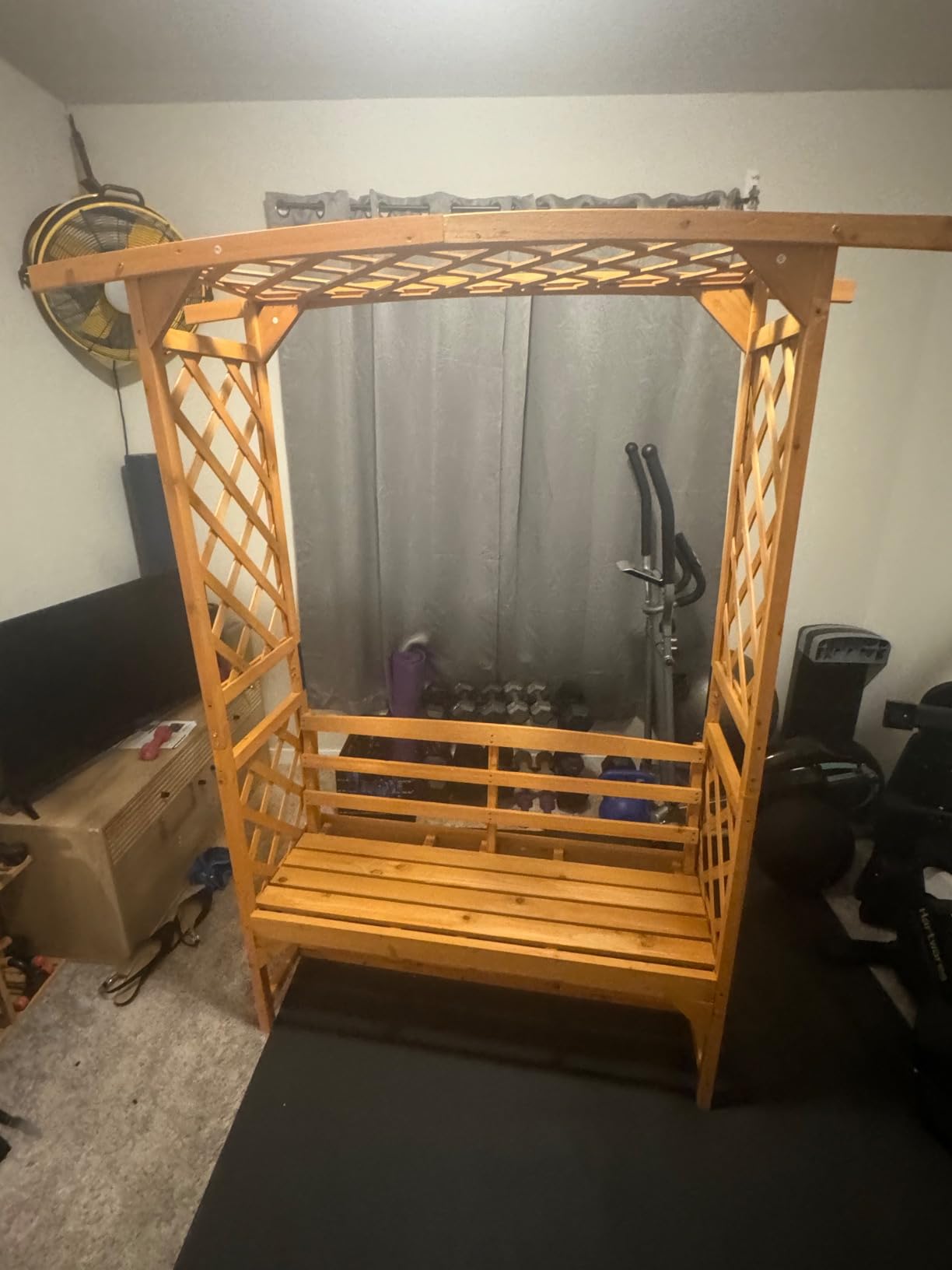 Giantex Garden Arch Trellis with Bench - 63