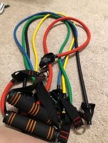 WALITO Resistance Bands Set - Exercise Bands with Handles, Door Anchor, Legs Ankle Straps, for Heavy Resistance Training, Physical Therapy, Muscle Training, Yoga, Home Workouts, Gym customer photo 1