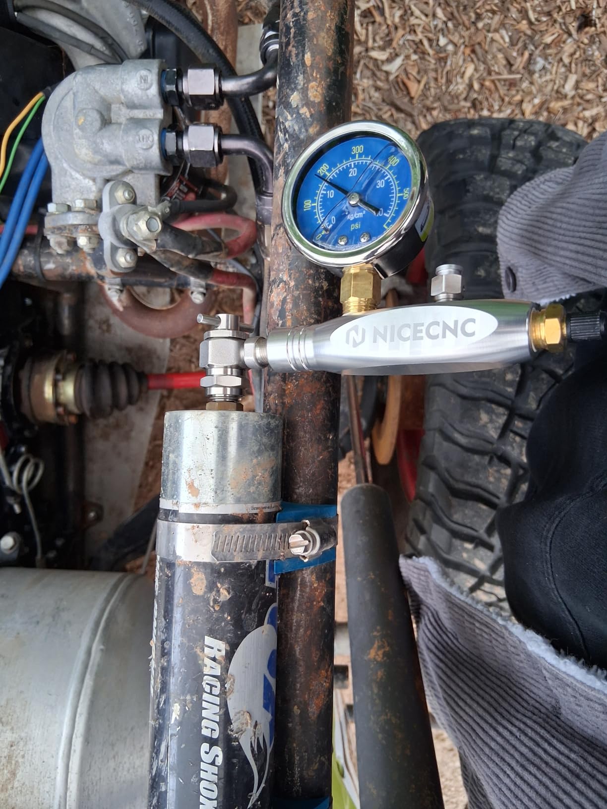 NICECNC 600PSI No Loss Nitrogen Filling Tool Fit for Off-Road Bikes, ATVs, UTVs or Cars' Shocks with Schrader valves customer photo 1