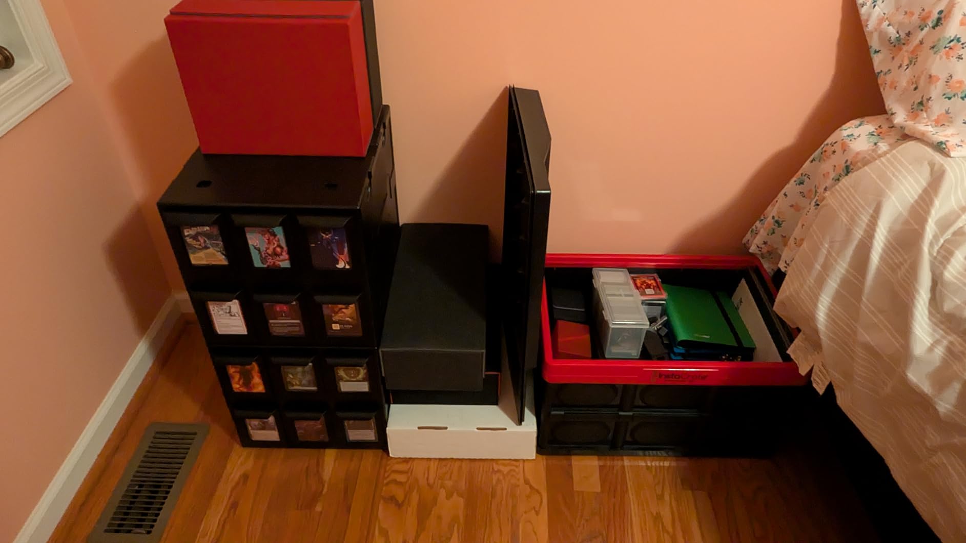 6 Drawer Card Catalog - Black | Stackable Trading Card Organizer Box | Holds Sports Cards, Gaming Cards, Toploaders & Magnetics | Heavy-Duty Black Plastic Storage with Dividers customer photo 2