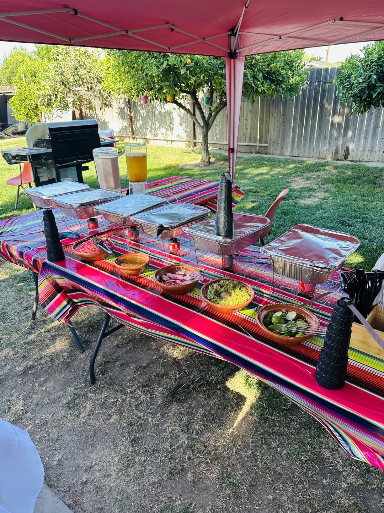 Alpha Living 6 Pack - Disposable Chafing Dish Buffet Set, Half Size Pans, Welded Body Food Warmers for Parties, Fuel Cans Complete Set, Warming Trays customer photo 2