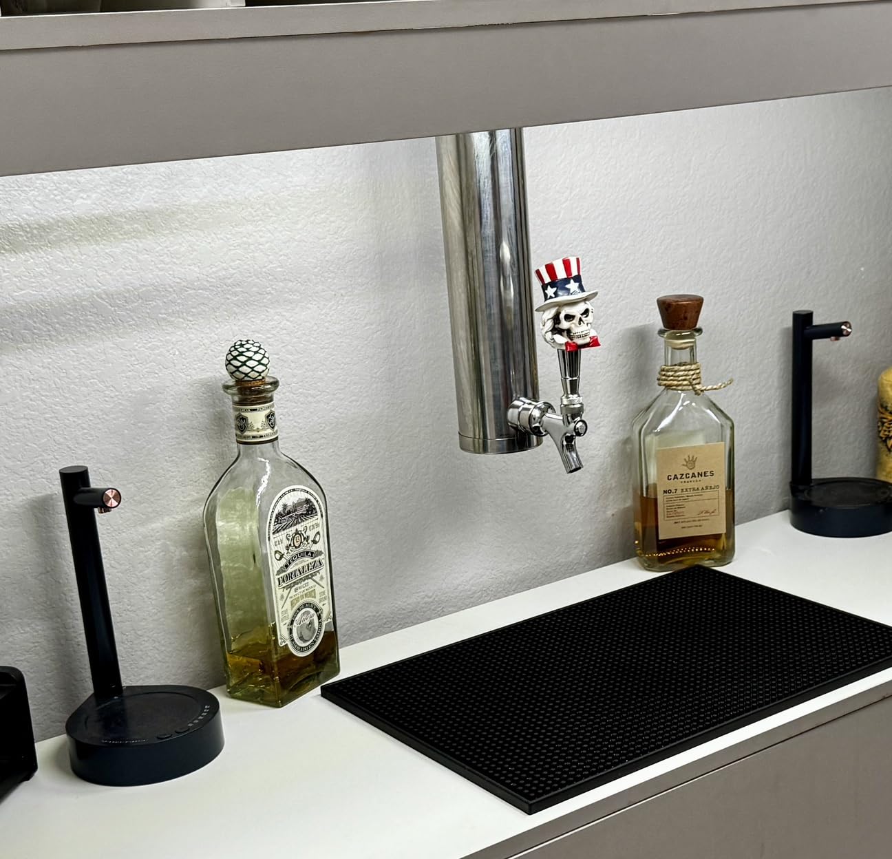 MRbrew Kegerator Tower Beer Tap Tower Dispenser 3 Faucet Beer Tower Draft Beer Dispenser Stainless Steel Keg Tap Tower 3'' Keg Tower Pre-assembled Line Beer Faucet Dispenser Kit customer photo 1