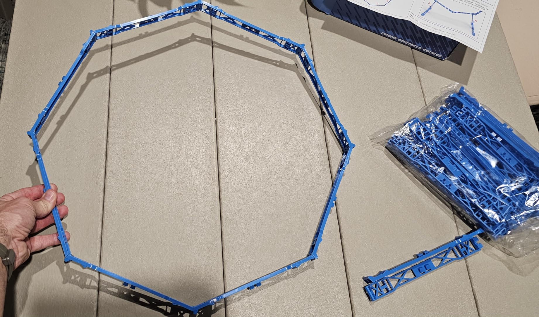 Drone Obstacle Course, Includes 3 Pack Easy to Build Obstacle Hoop, FPV Racing Drone Loop Gate, Suitable Competition RC FPV Racing of Drones or Model Aircraft Games for Age 6-12 Kids or Adults customer photo 2