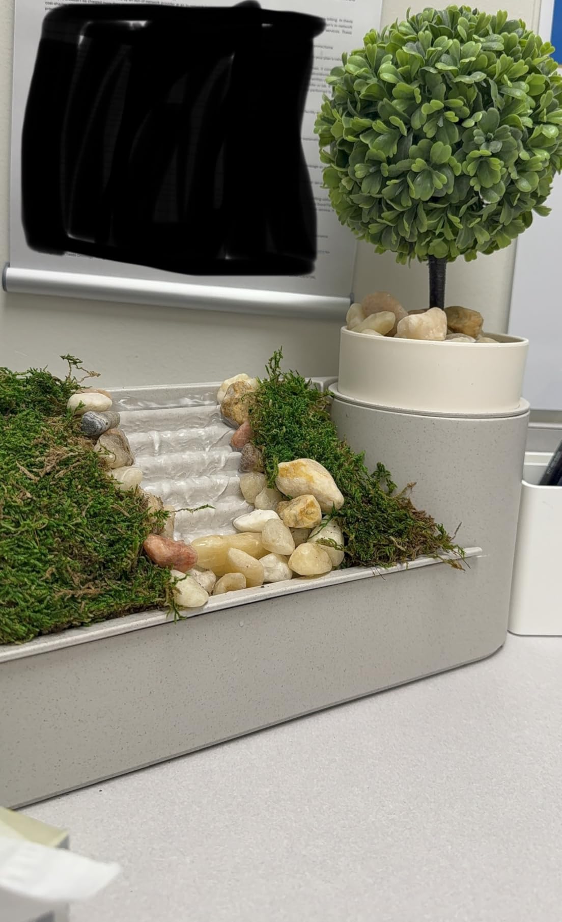 Umbra Stream Water Fountain for Tabletop Desktop - Soothing and Calming Zen for Bedroom or Office, Sand customer photo 1