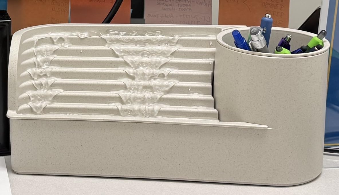 Umbra Stream Water Fountain for Tabletop Desktop - Soothing and Calming Zen for Bedroom or Office, Sand customer photo 2