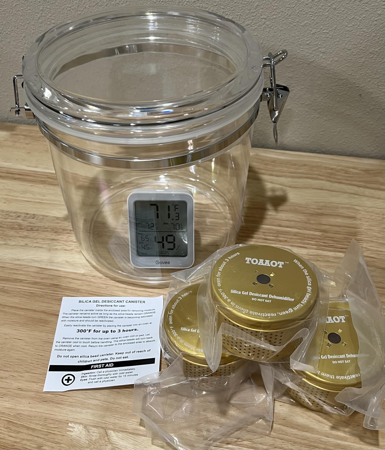 Gun Safe Dehumidifier, Moisture Absorber, 200g Small Silica Gel Desiccant Canister for Gun Cabinets & Safes, Aluminum Shell, Reusable customer photo 2