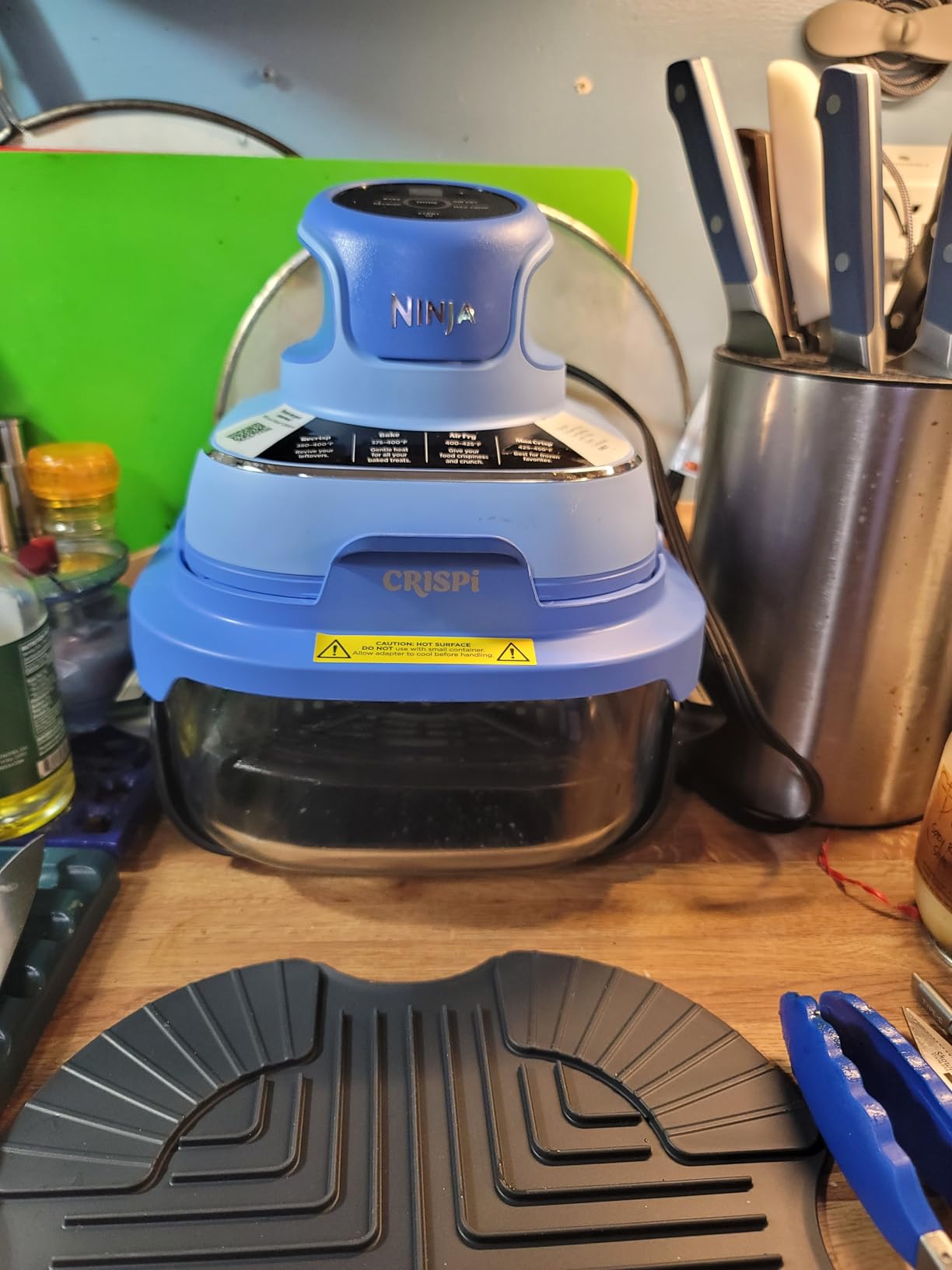 Ninja Crispi 4 in 1 Glass Air Fryer, 450F, Non Toxic, 4QT and 6 Cup Containers with Lids, Dishwasher Safe, Stone, FN101ST customer photo 2
