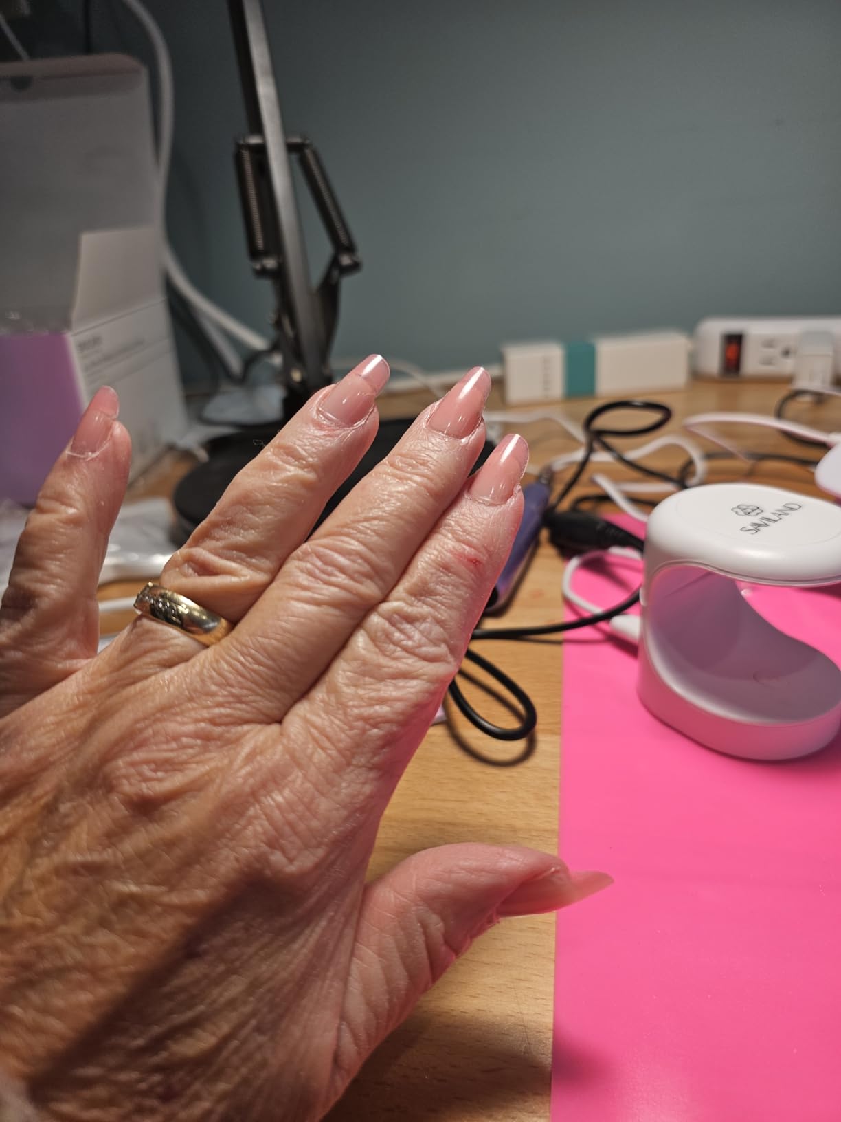 SAVILAND Hema-Free Poly Gel Nail Kit for Pretty Gift: 36 Colors Poly Gel Nail Starter Kit with Slip Solution and Mini U V Lamp Curing Light for Quick Extension Home DIY, Manicure Tools for Starter customer photo 2