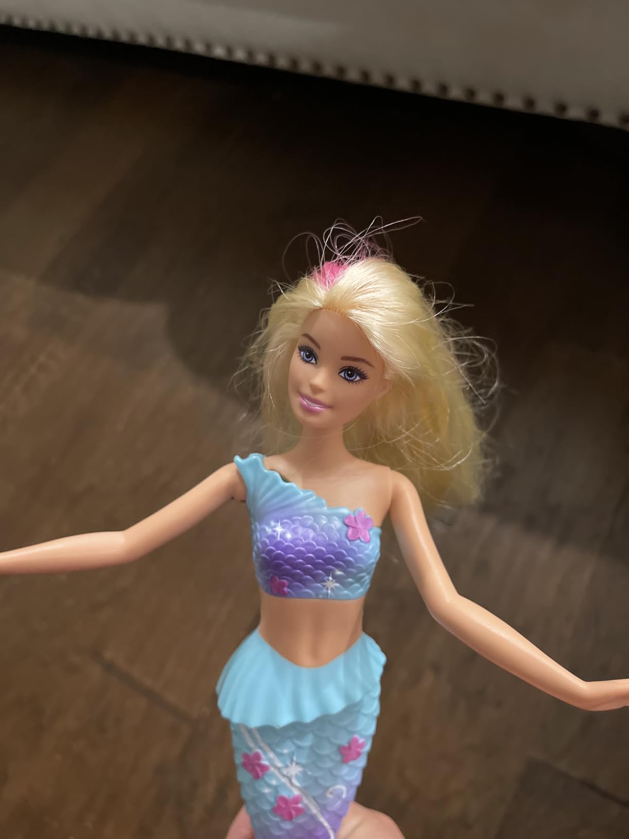 Barbie Mermaid Toy Dolls with Surprise Magic Blooming Flowers Feature, Ombre Tails, Pearl Headband Accessory & Long Blonde Hair with Pink Highlights customer photo 1