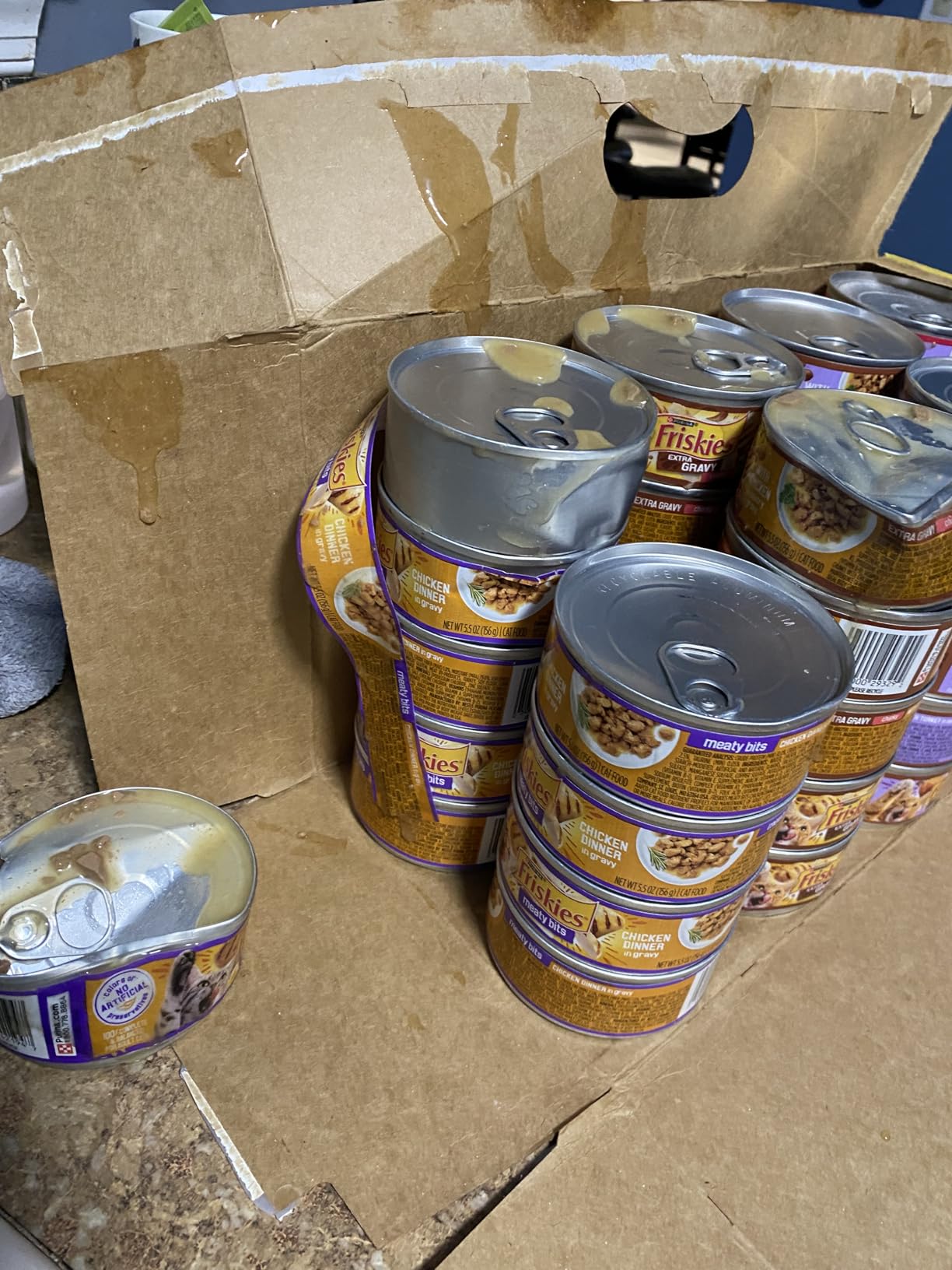 Purina Friskies TurChicken Turkey and Chicken Wet Cat Food Variety Pack with Meaty Bits, Prime Filets, and Extra Gravy, 48 ct. customer photo 2