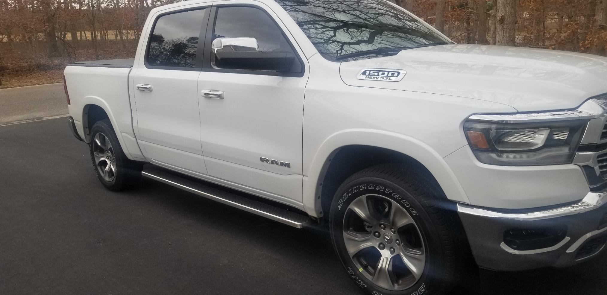 APS (Polished 304 Stainless Steel 5in Wheel to Wheel) Running Boards Nerf Bars Side Step Compatible with Ram 1500 2019-2026 Crew Cab 5.5ft Bed (Exclude 19-24 Ram 1500 Classic) customer photo 1