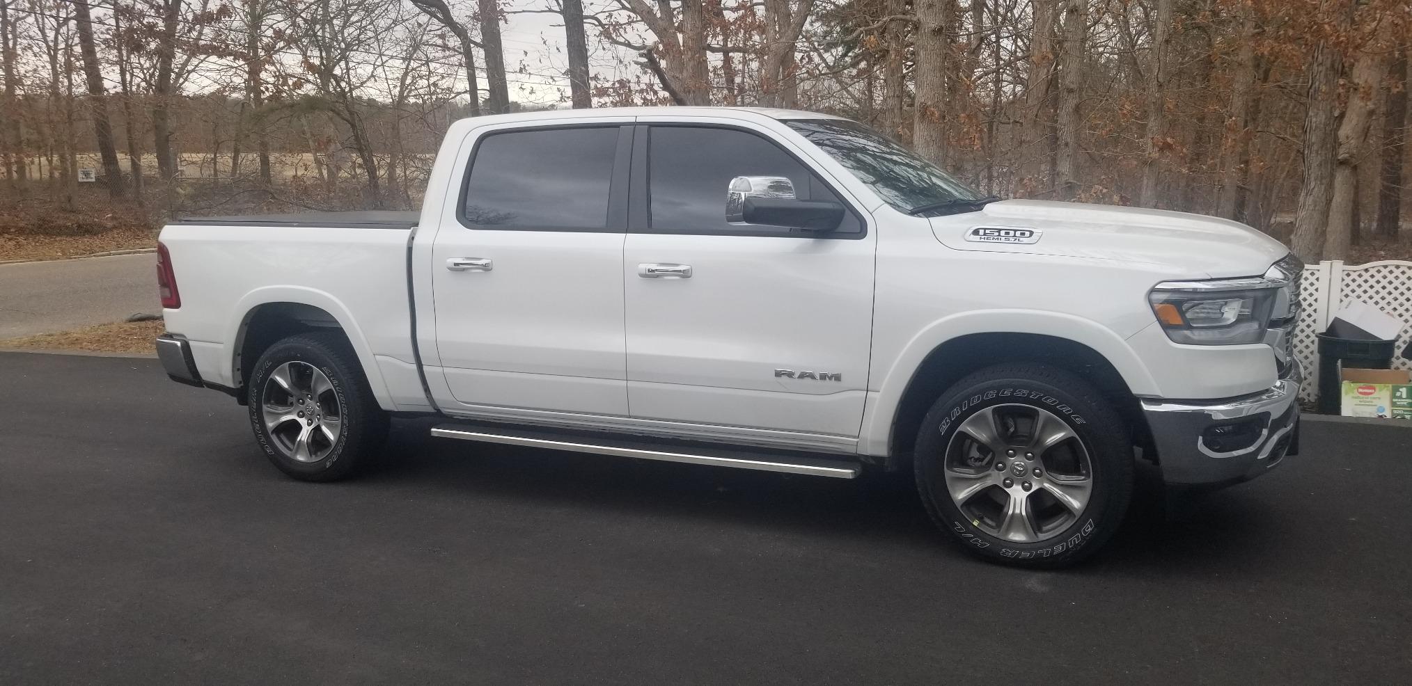 APS (Polished 304 Stainless Steel 5in Wheel to Wheel) Running Boards Nerf Bars Side Step Compatible with Ram 1500 2019-2026 Crew Cab 5.5ft Bed (Exclude 19-24 Ram 1500 Classic) customer photo 2