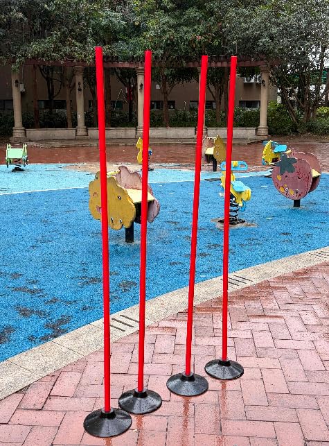 6 Pcs 5 FT Adjustable Agility Training Poles for Soccer,Basketball,Football, Horse,Dog-Speed and Agility Training Equipment Sports Training Poles with Rubber Bases and Bag customer photo 2