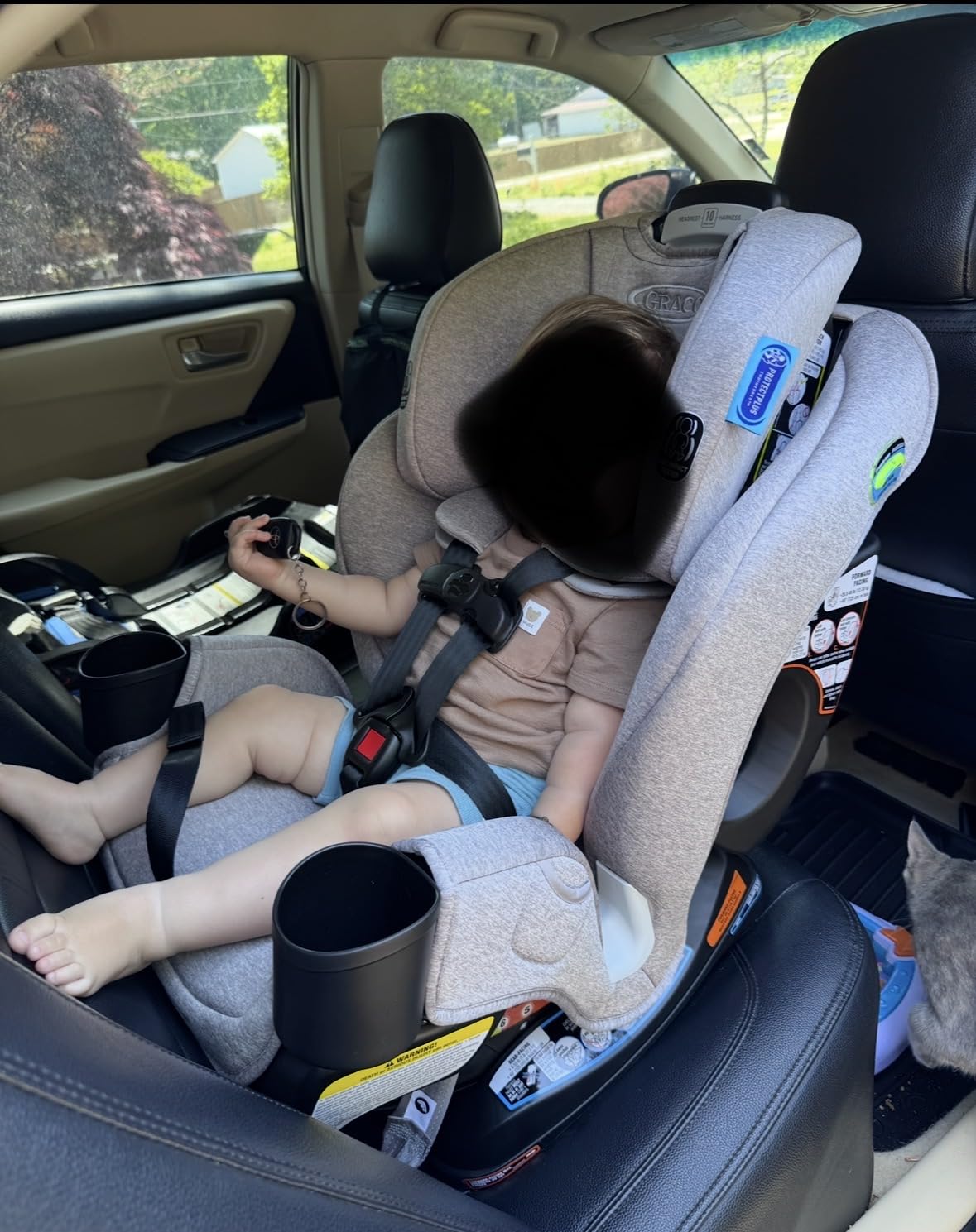 Graco Extend2Fit 3-in-1 Convertible Car Seat, 3 Modes - Rear Facing, Forward Facing Baby Car Seat and Highback Booster Seat, Adjustable Extension Panel for Extra Legroom, Ashten customer photo 1