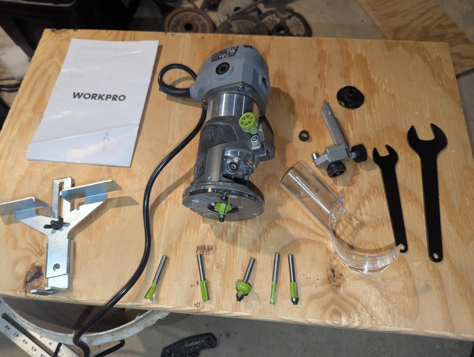 WORKPRO 20V Cordless Compact Router Tool, 6 Variable Speeds up to 30,000RPM Wood Router for Chamfering, Slotting, Trimming, with Multi-Angle Adjustable, Straight, Dual-Handle Base and Multiple Bits customer photo 2