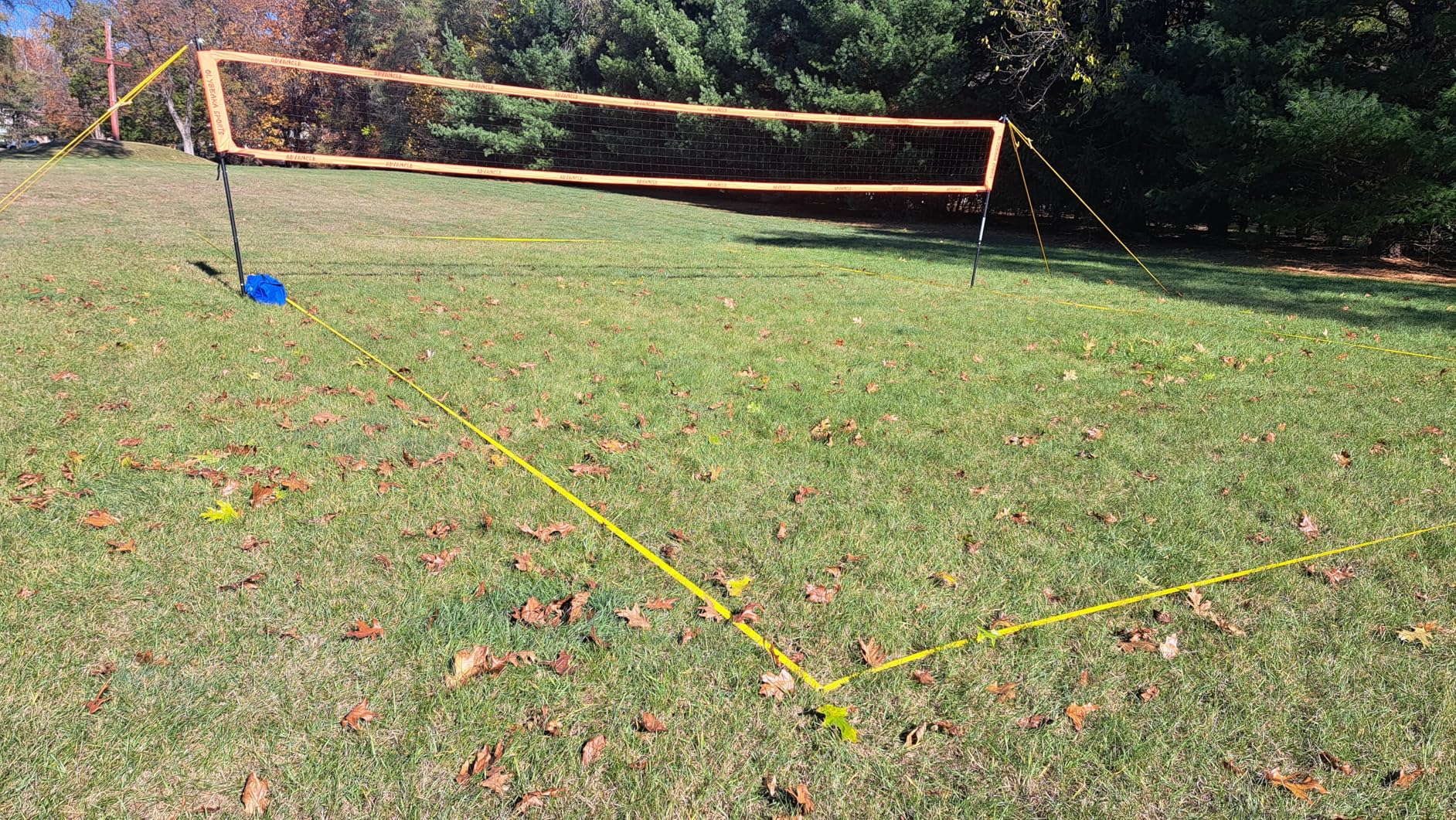 Professional Outdoor Volleyball Net Set for Backyard Beach Grass with 1.7