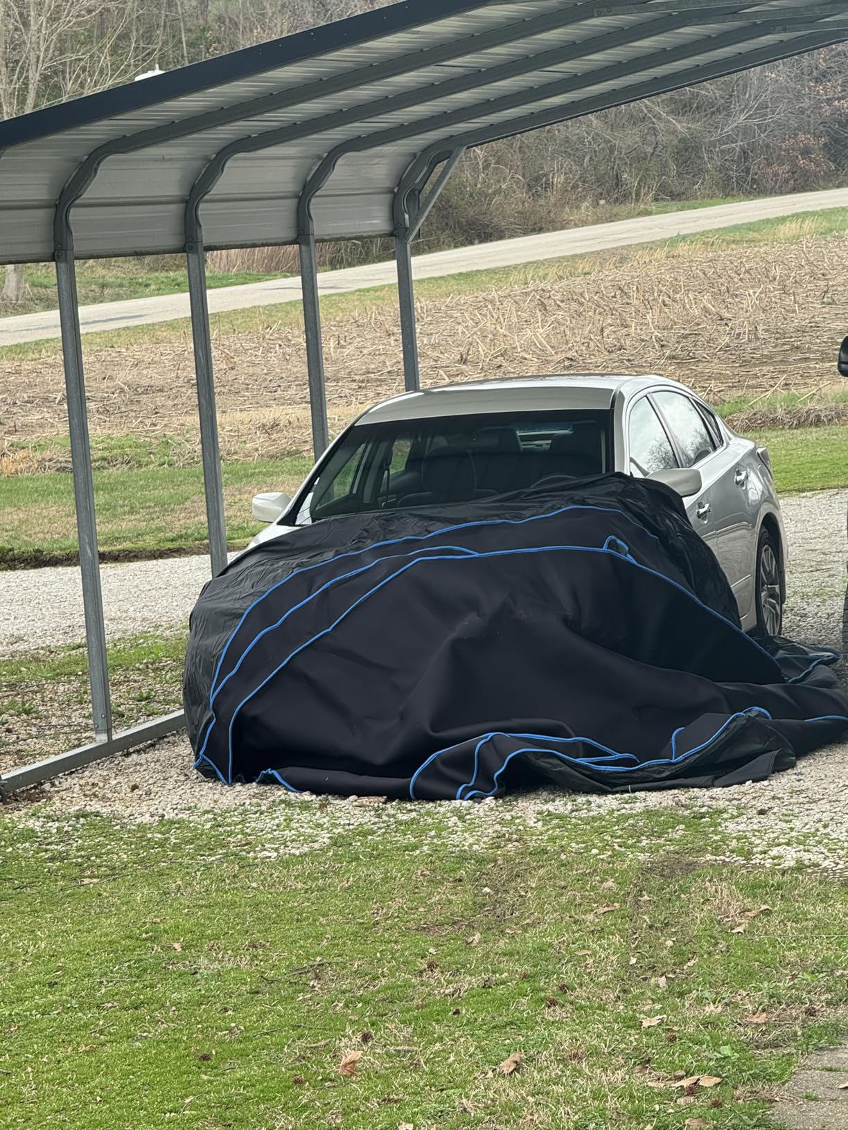 Hail Protector Car Cover, Outdoor Anti Hail Car Covers Thick Multi-Layered EVA, Hail Proof Car Cover Waterproof All Weather, Hail Protection Padded Fit Sedan/Coupe (Length 186 to 193 inch) customer photo 2