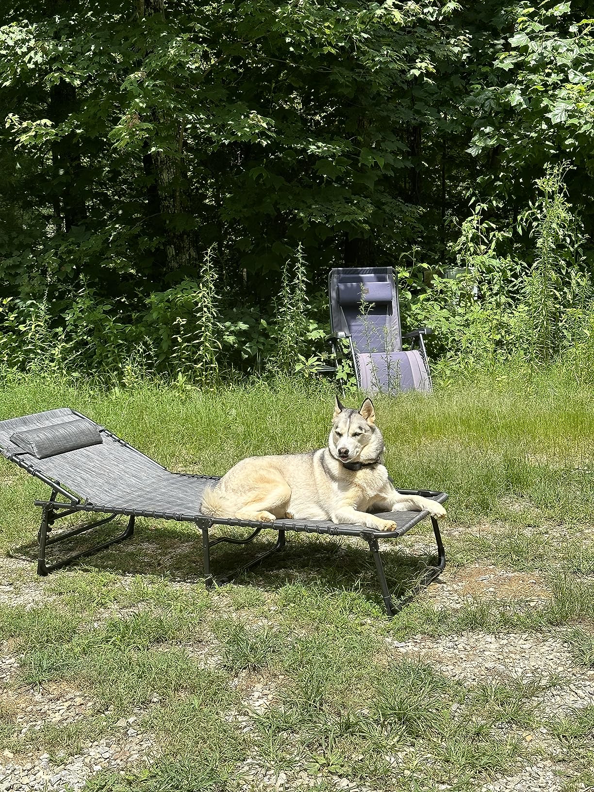 Best Choice Products Patio Chaise Lounge Chair, Portable Outdoor Folding Recliner for Lawn, w/ 8 Positions, Handles, 300lb Capacity - Red customer photo 2