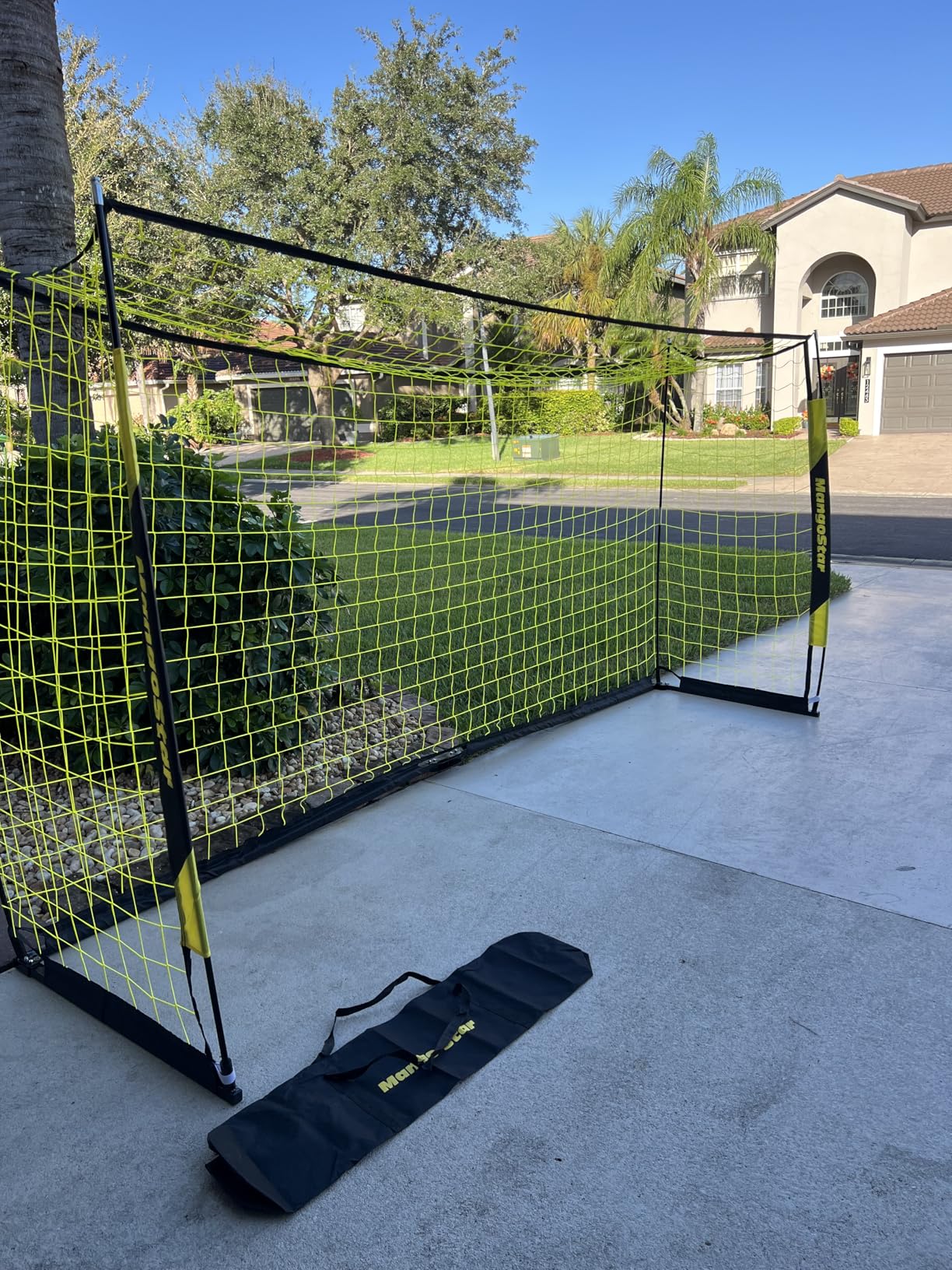 MangoStar Soccer Goal, 12X6 FT Soccer Goal for Backyard Portable Net Collapsible Metal Base, Quick Set Up Soccer Net for Indoor Outdoor Practice Training with Carry Bag customer photo 2