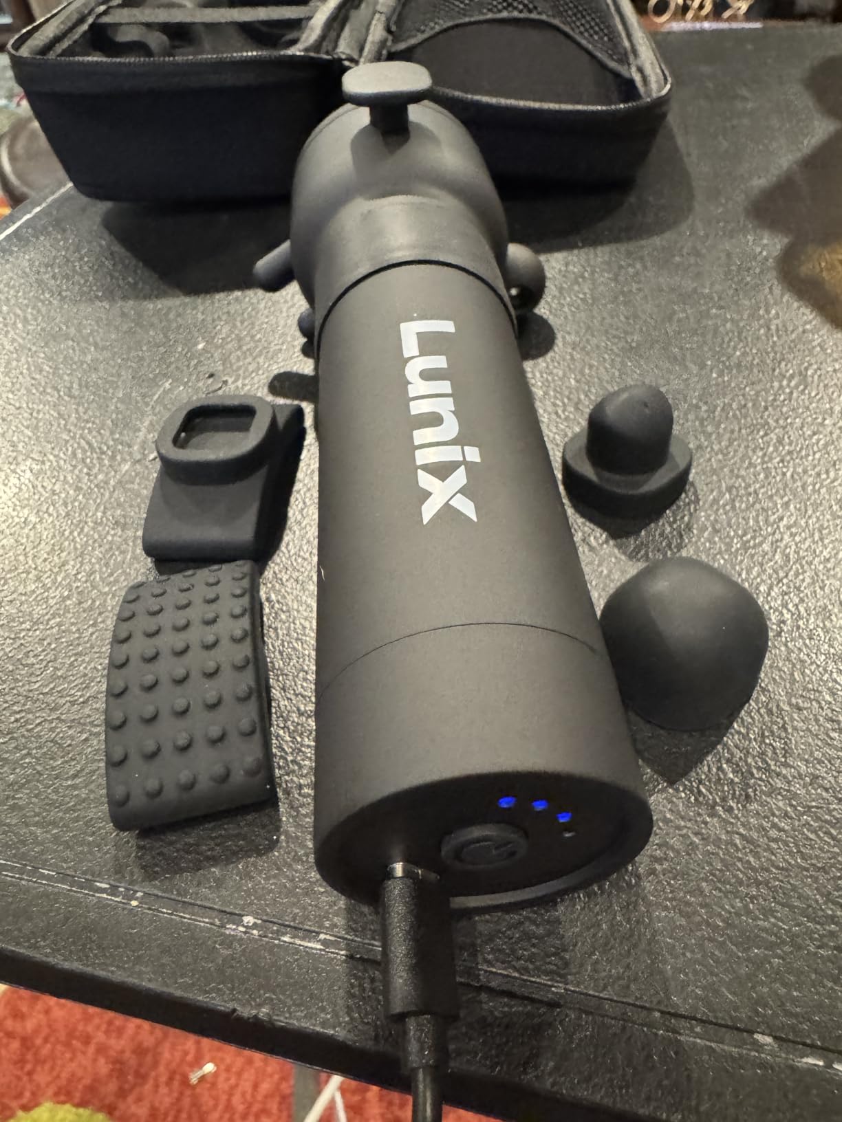 Lunix LX28 Premium Deep Tissue Massage Gun for Neck, Back & Legs, USB-C Rechargeable Portable Vibration Massager with 7 Interchangeable Heads, Acupressure Head, 4 Intensity Levels, Carrying Case customer photo 1