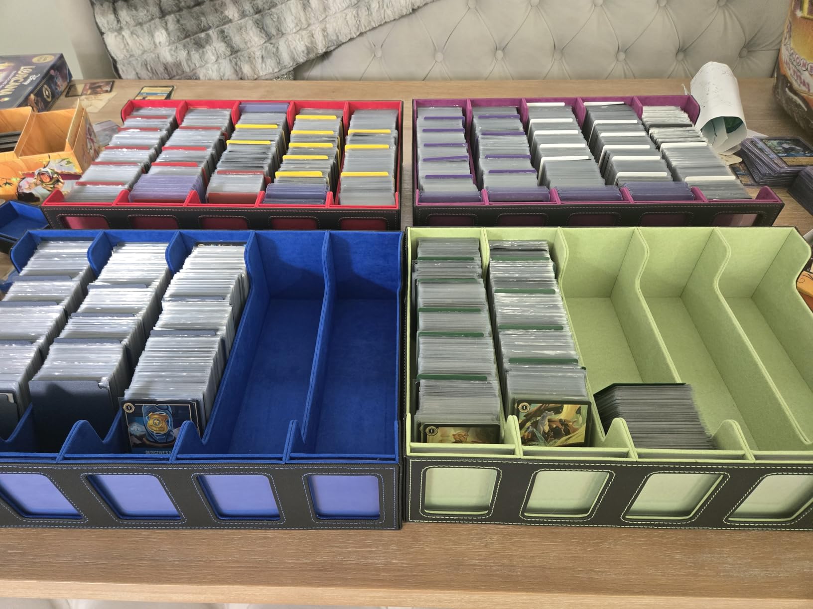 Kabinka Trading Card Storage Box with Commander Display, 5-Row Deck Case with Removable Lid; 3900+ Card Organizer for MTG TCG PTCG Sports Card, Top Loaders Storage Box customer photo 1